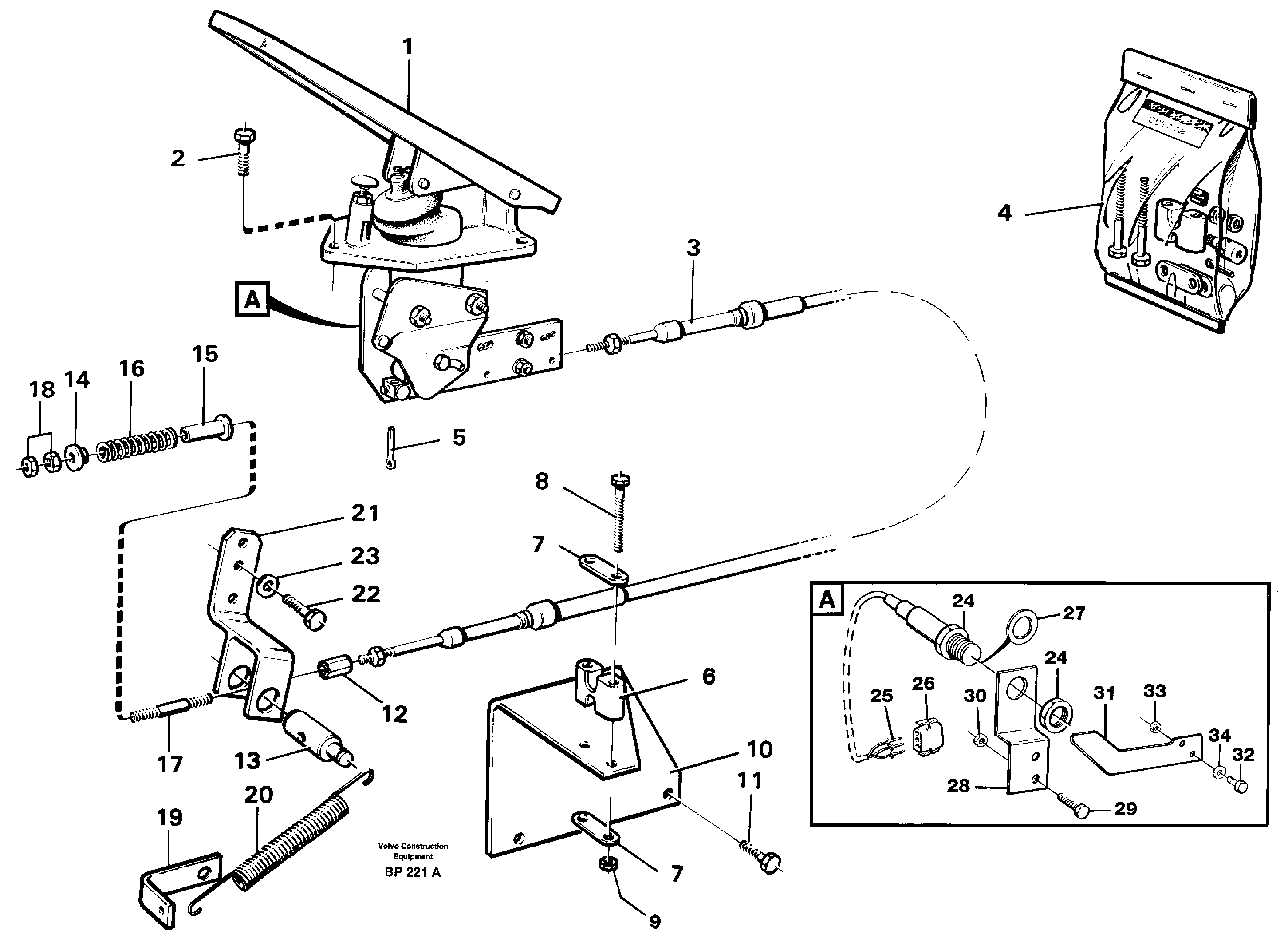 Схема запчастей Volvo A30C - 99540 Regulator control A30C