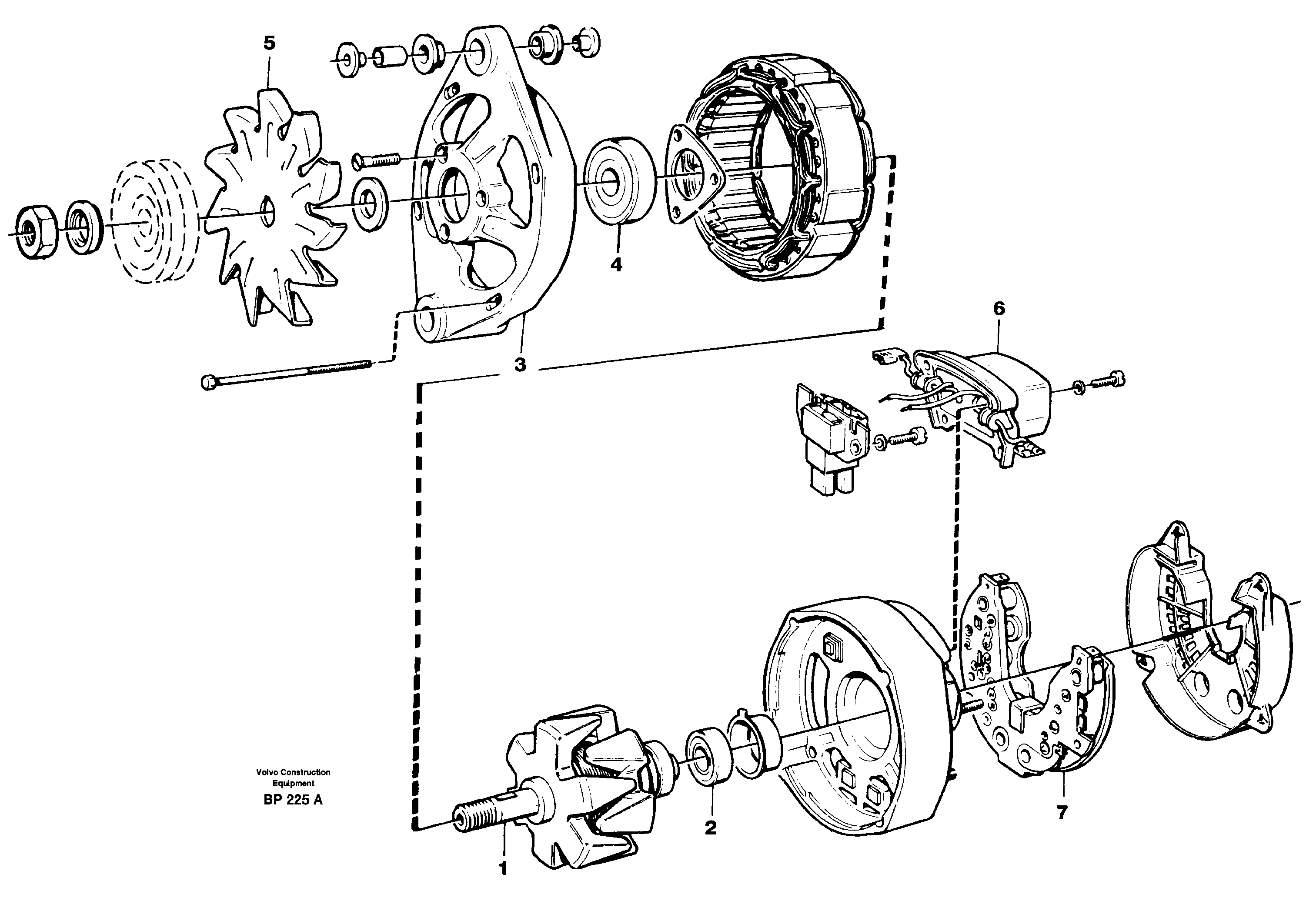 Схема запчастей Volvo A30C - 31046 Alternator A30C