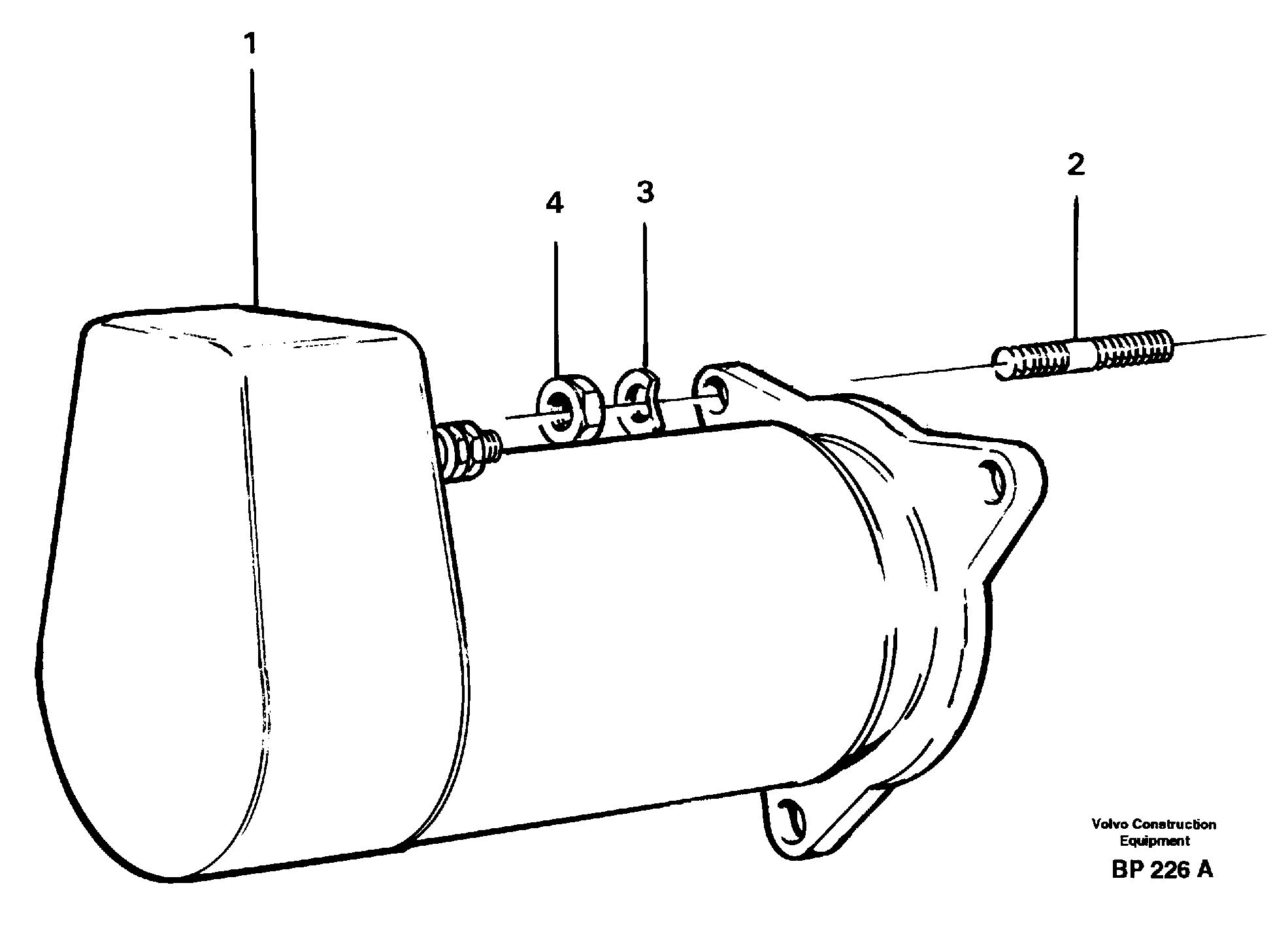 Схема запчастей Volvo A30C - 31047 Starter motor with assembling details A30C