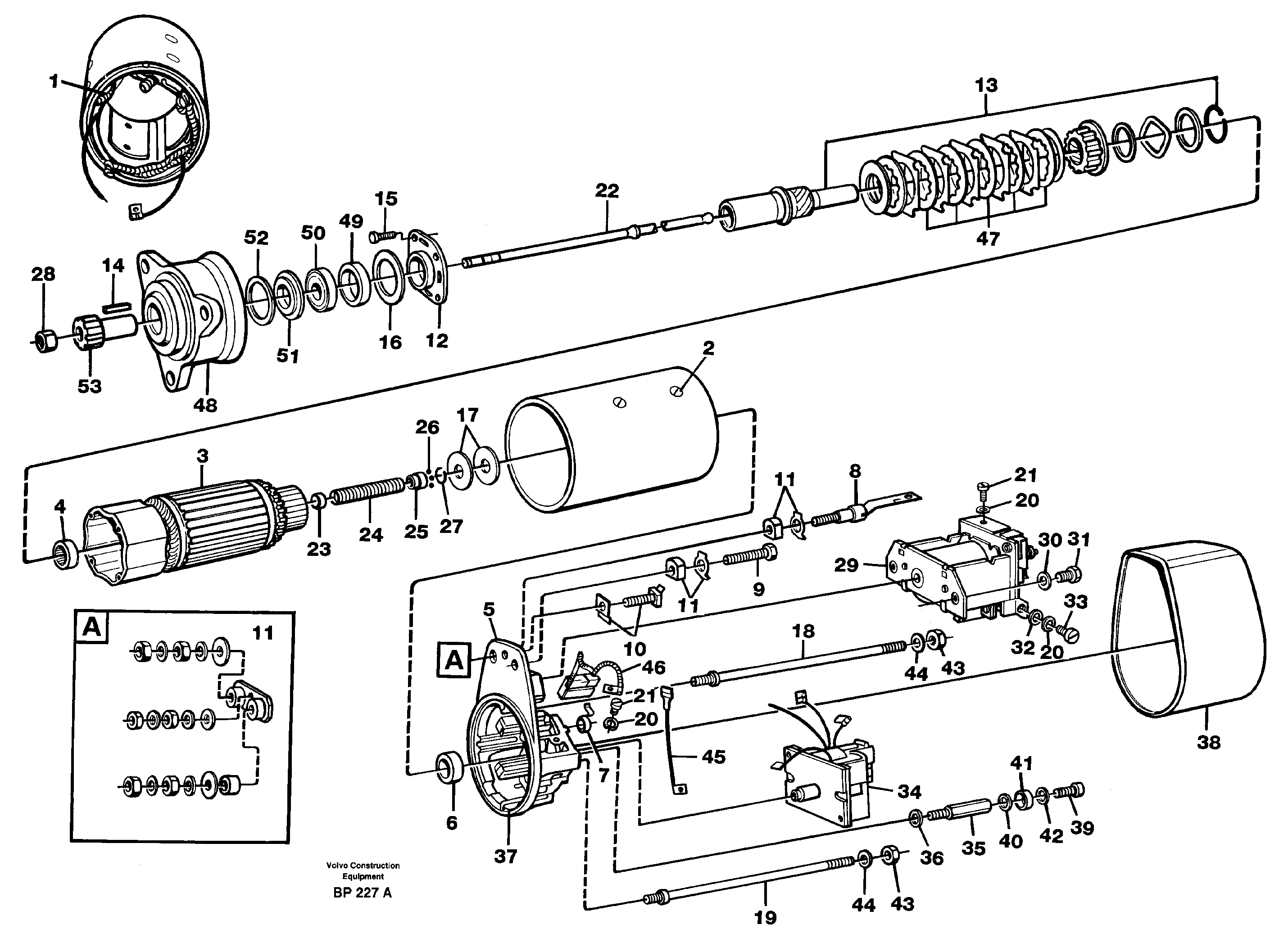 Схема запчастей Volvo A30C - 16370 Starter motor A30C