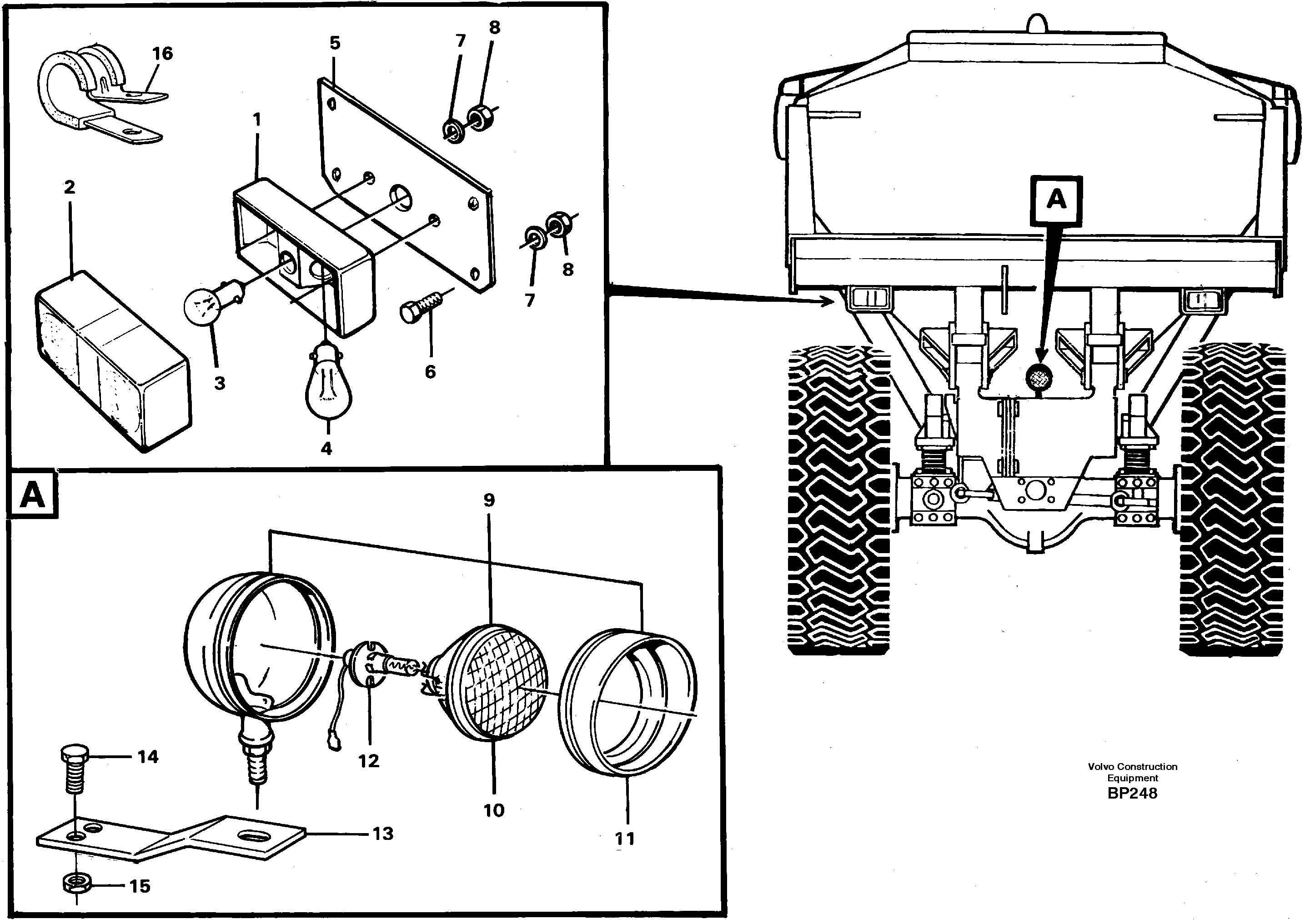 Схема запчастей Volvo A30C - 31546 Lighting, rear A30C