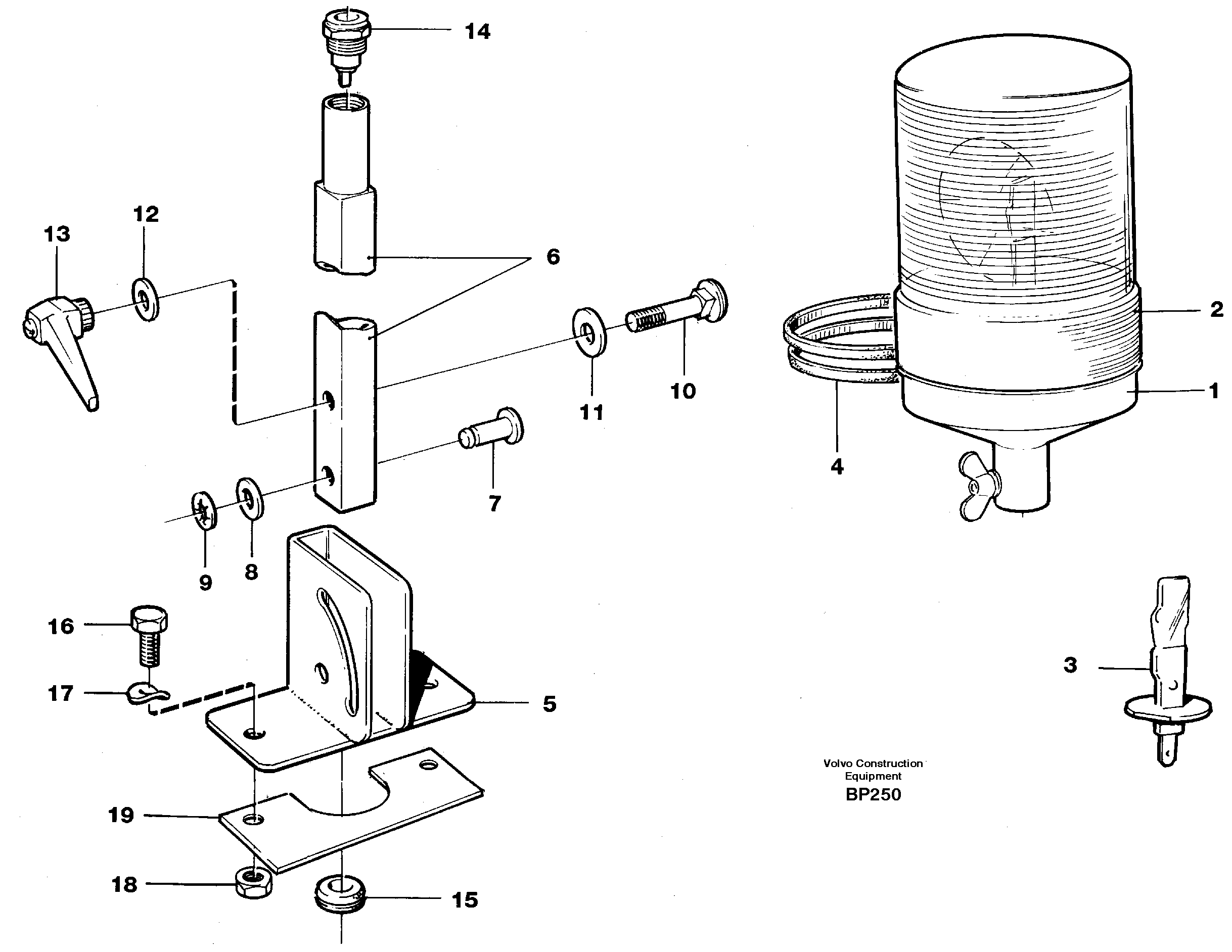 Схема запчастей Volvo A30C - 31550 Rotating beacon A30C