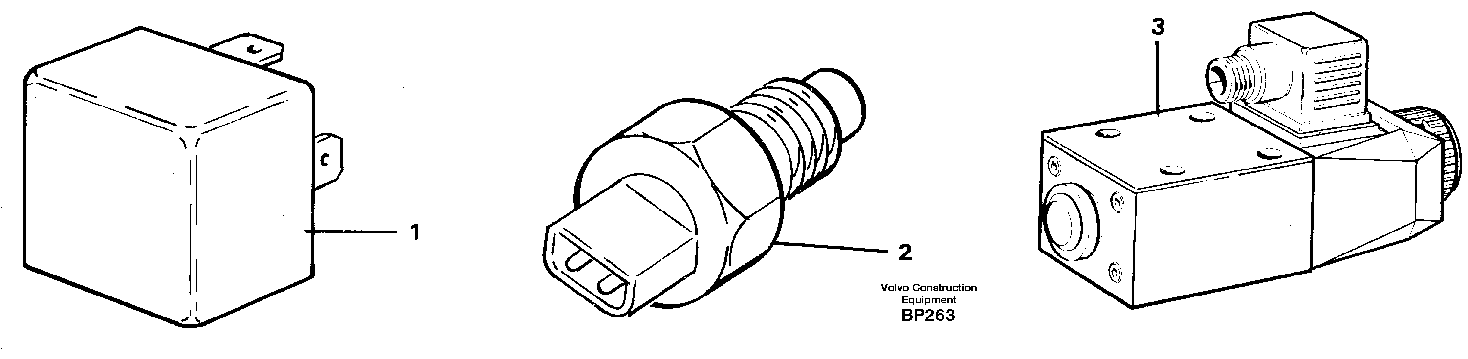 Схема запчастей Volvo A30C - 29857 Relays, sensors and solenoid valves Reference list A30C