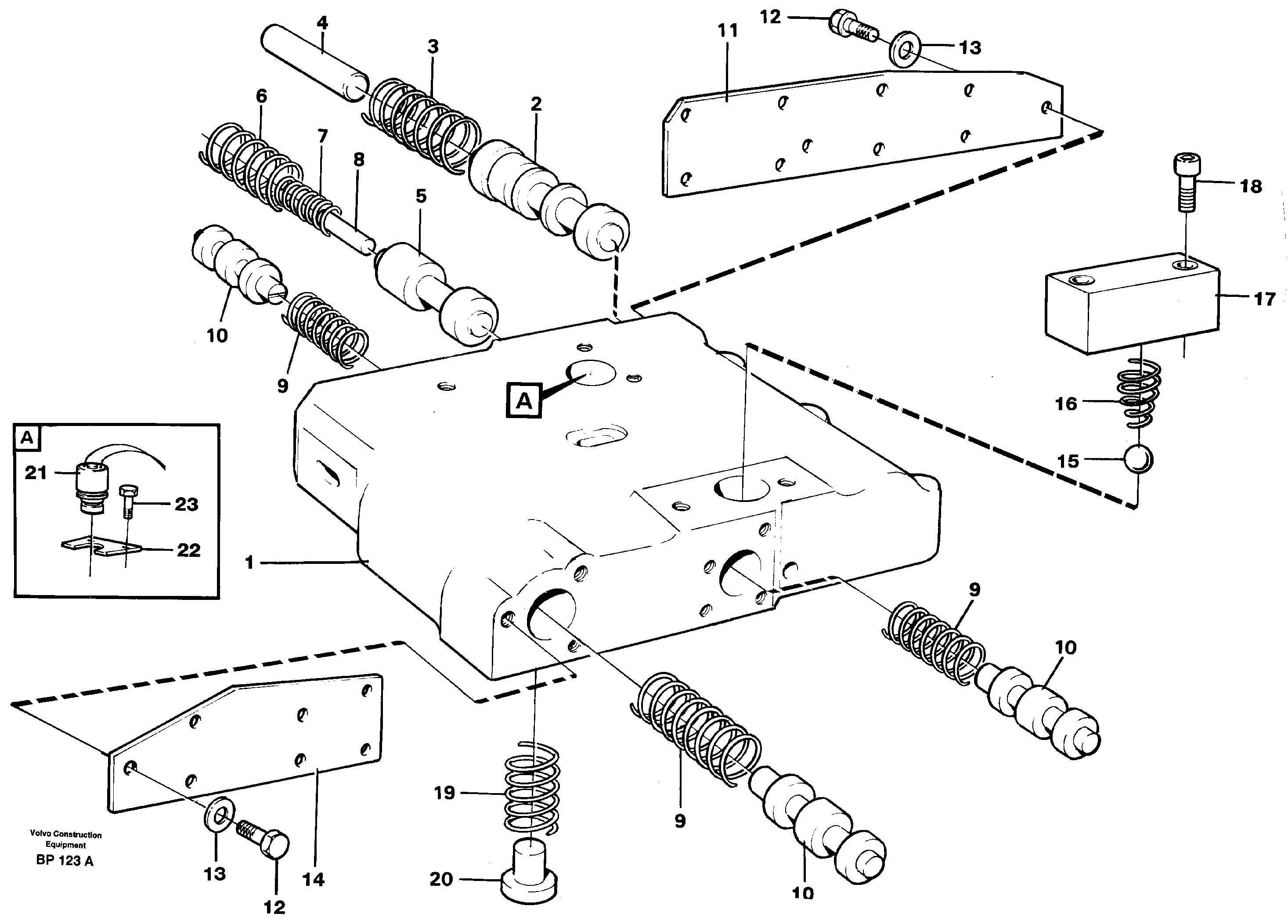 Схема запчастей Volvo A30C - 56012 Main pressure valve A30C