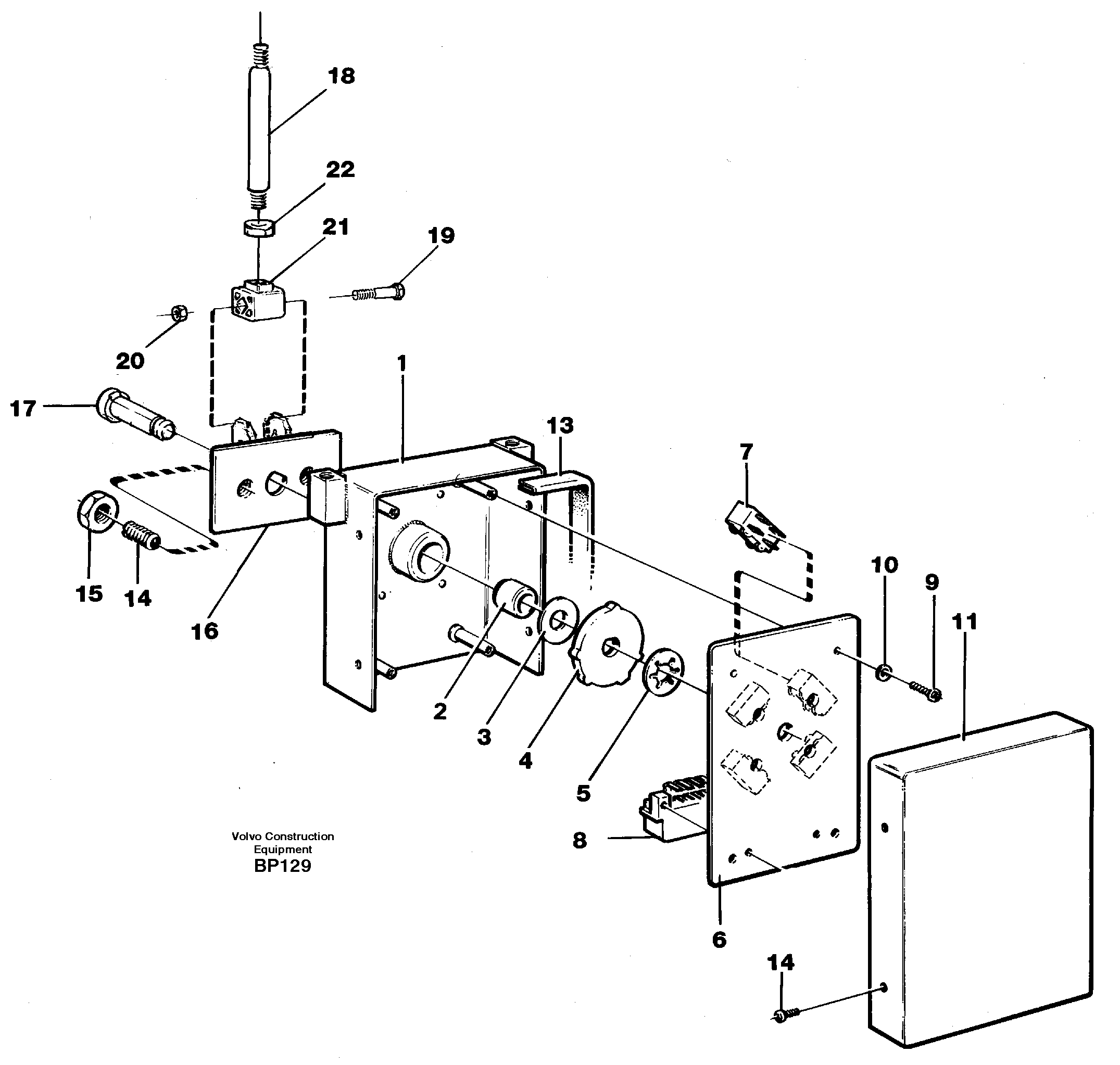 Схема запчастей Volvo A30C - 88255 Gear selector A30C