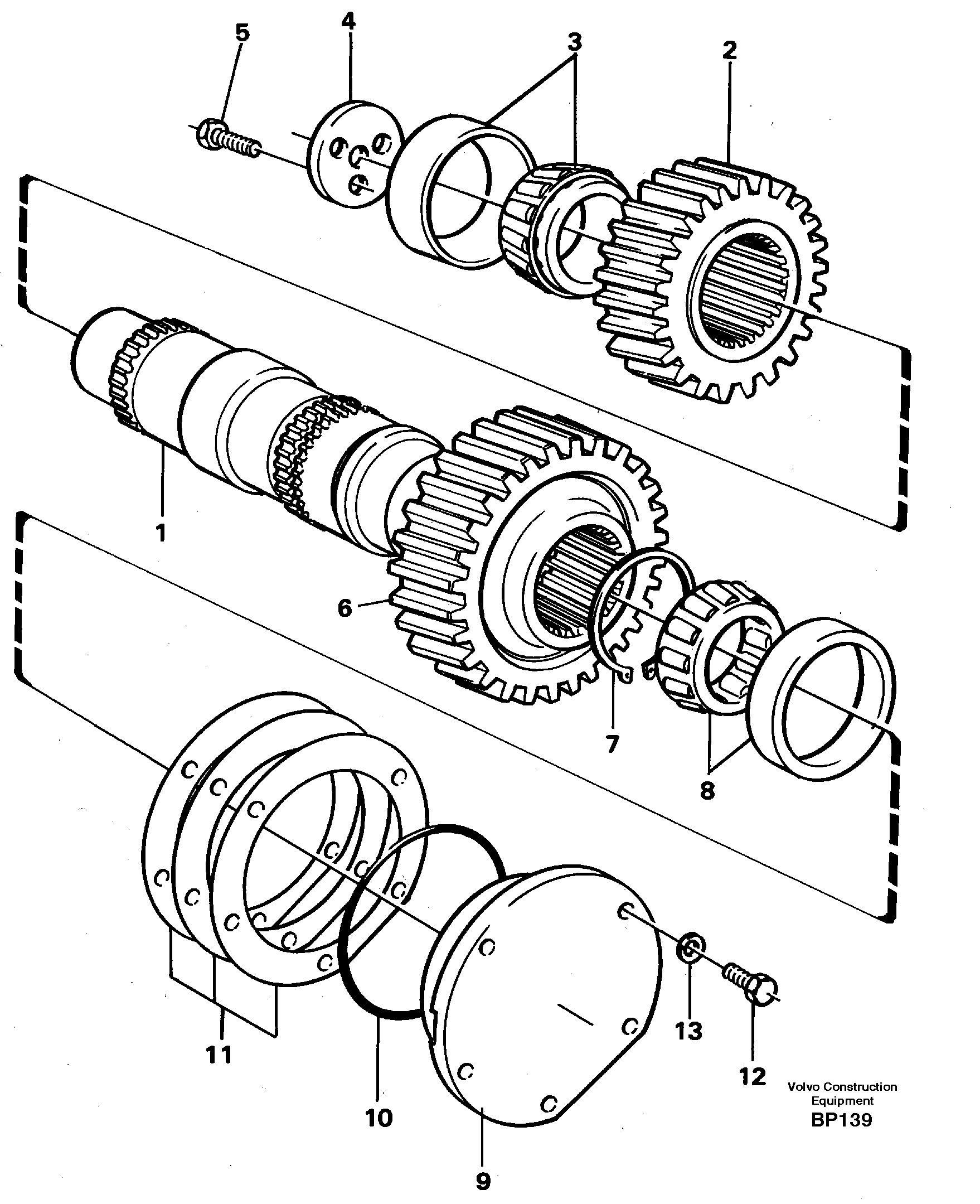 Схема запчастей Volvo A30C - 19013 Intermediate shaft A30C