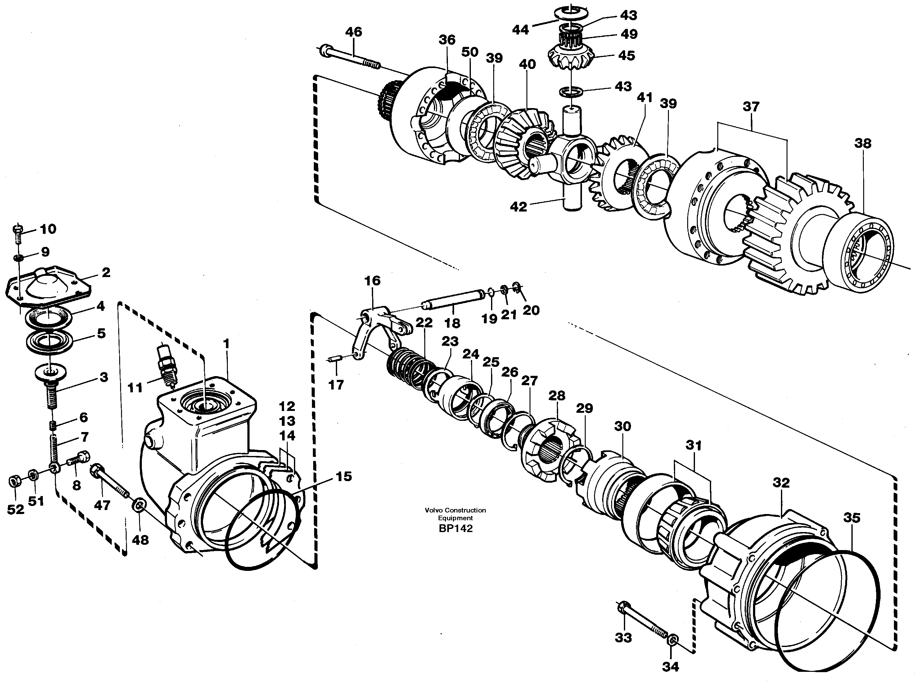 Схема запчастей Volvo A30C - 93501 Differential A30C