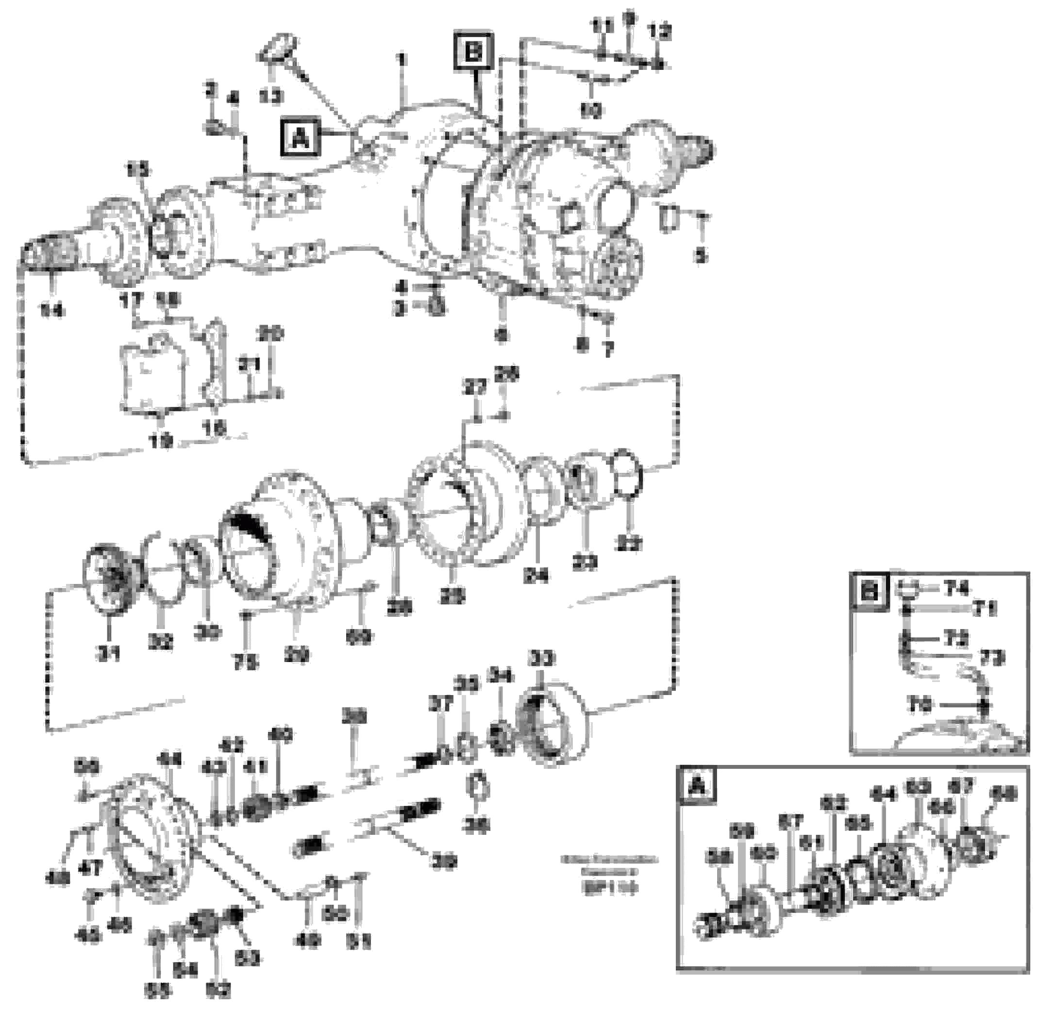 Схема запчастей Volvo A30C - 88843 Planet shaft A30C