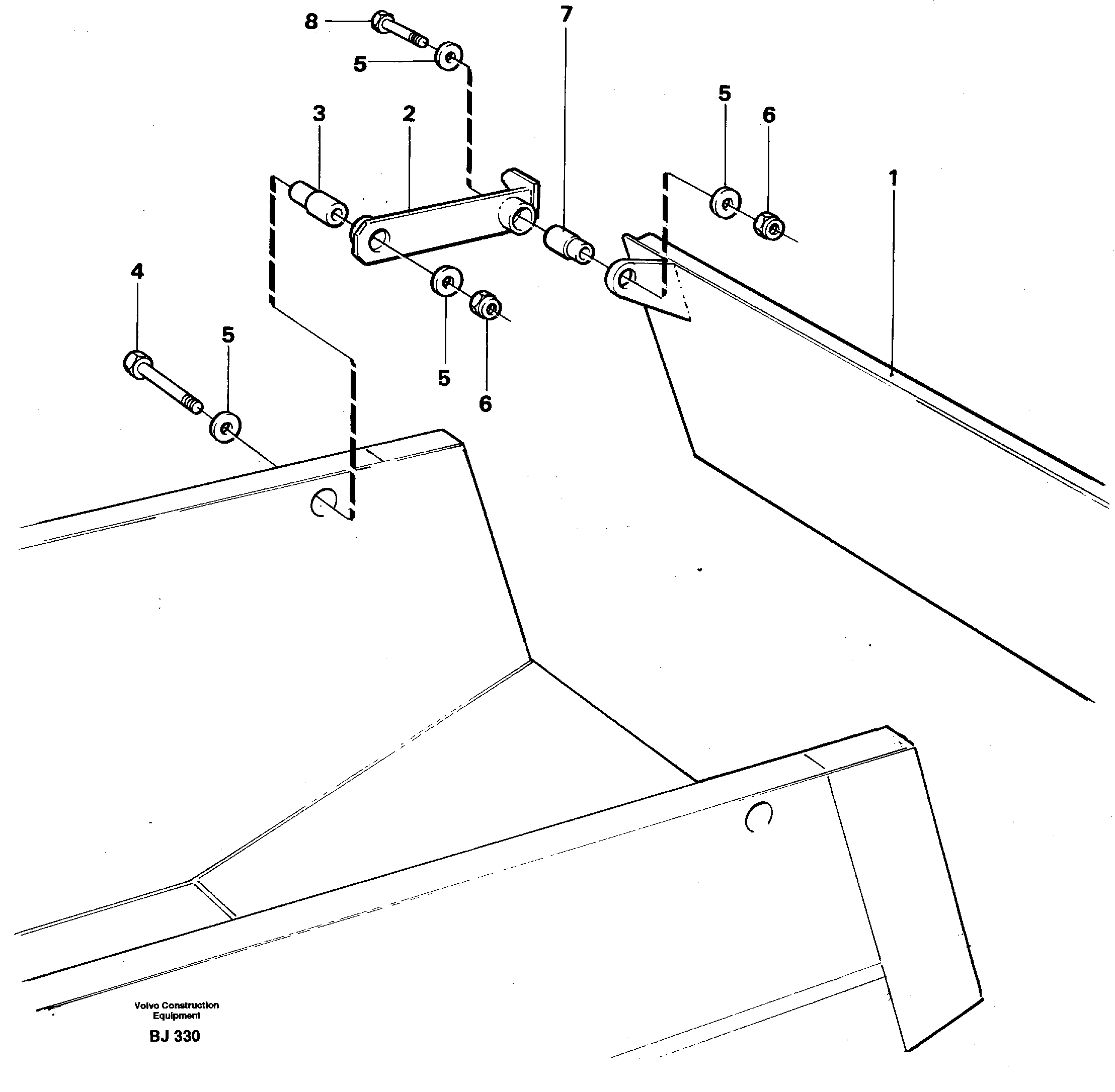 Схема запчастей Volvo A30C - 14364 Overhung tailgate A30C VOLVO BM VOLVO BM A30C SER NO - 2320/- 2275, USA
