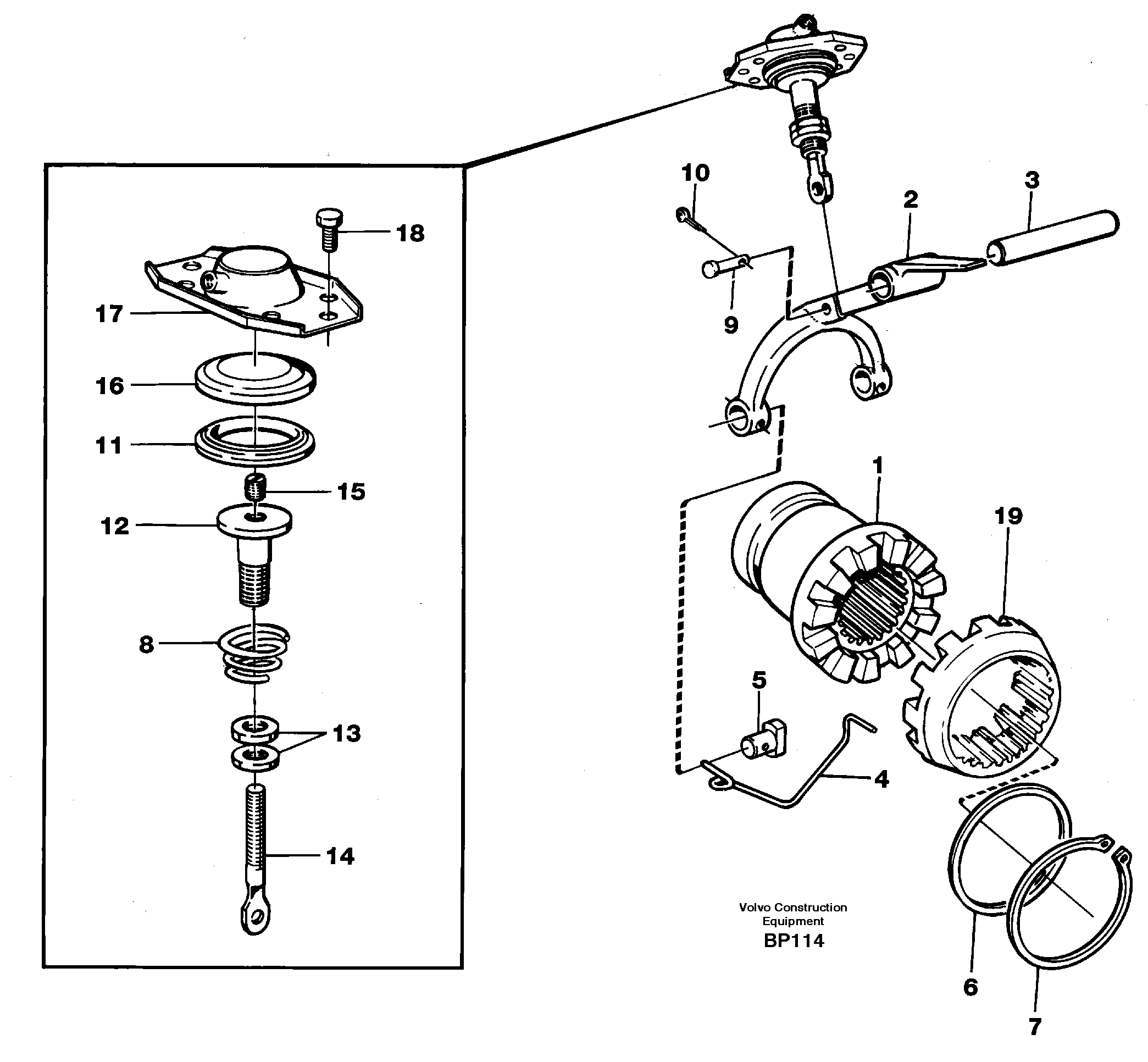 Схема запчастей Volvo A30C - 19031 Differential lock A30C
