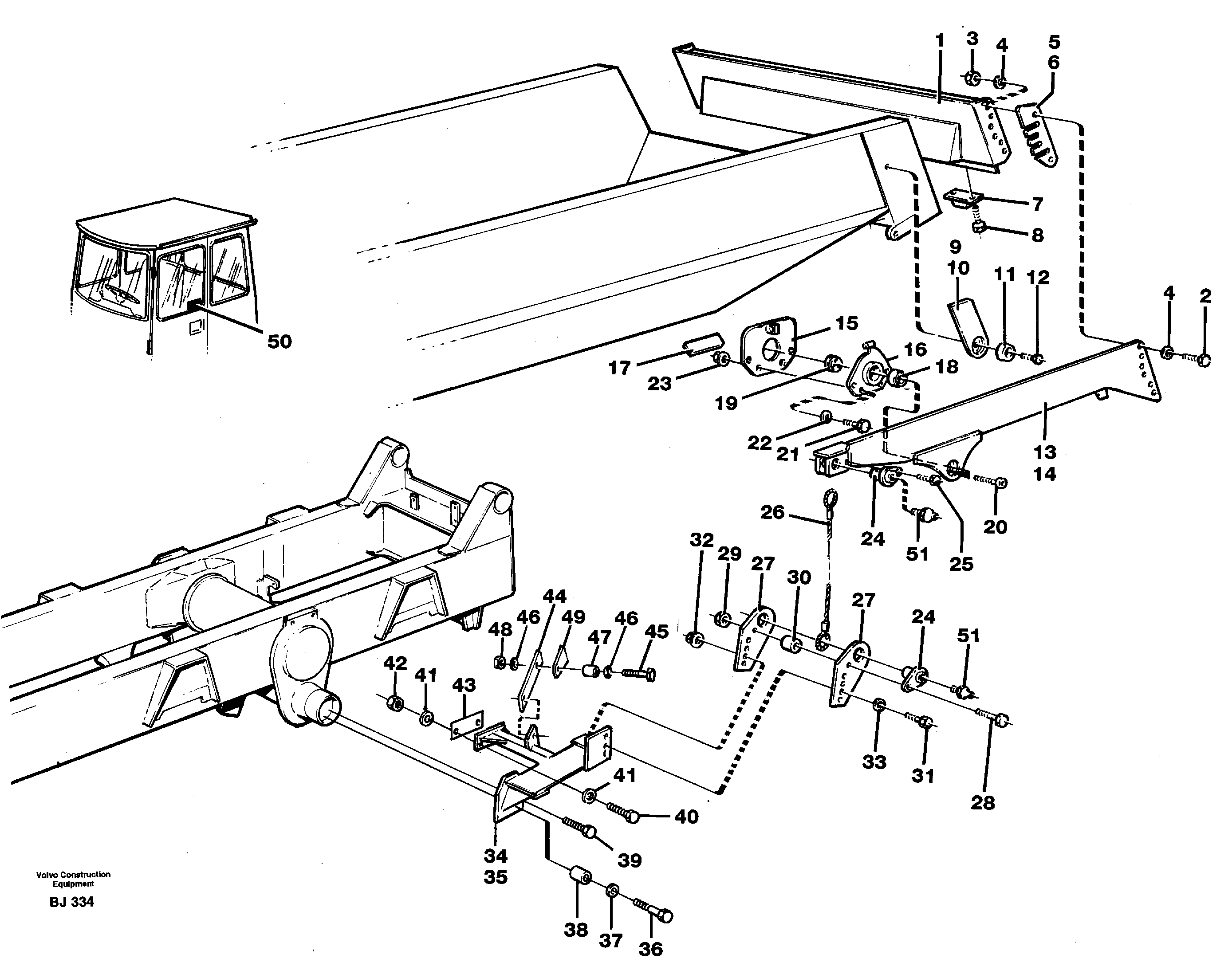 Схема запчастей Volvo A30C - 53637 Overhung tailgate A30C VOLVO BM VOLVO BM A30C SER NO - 2320/- 2275, USA