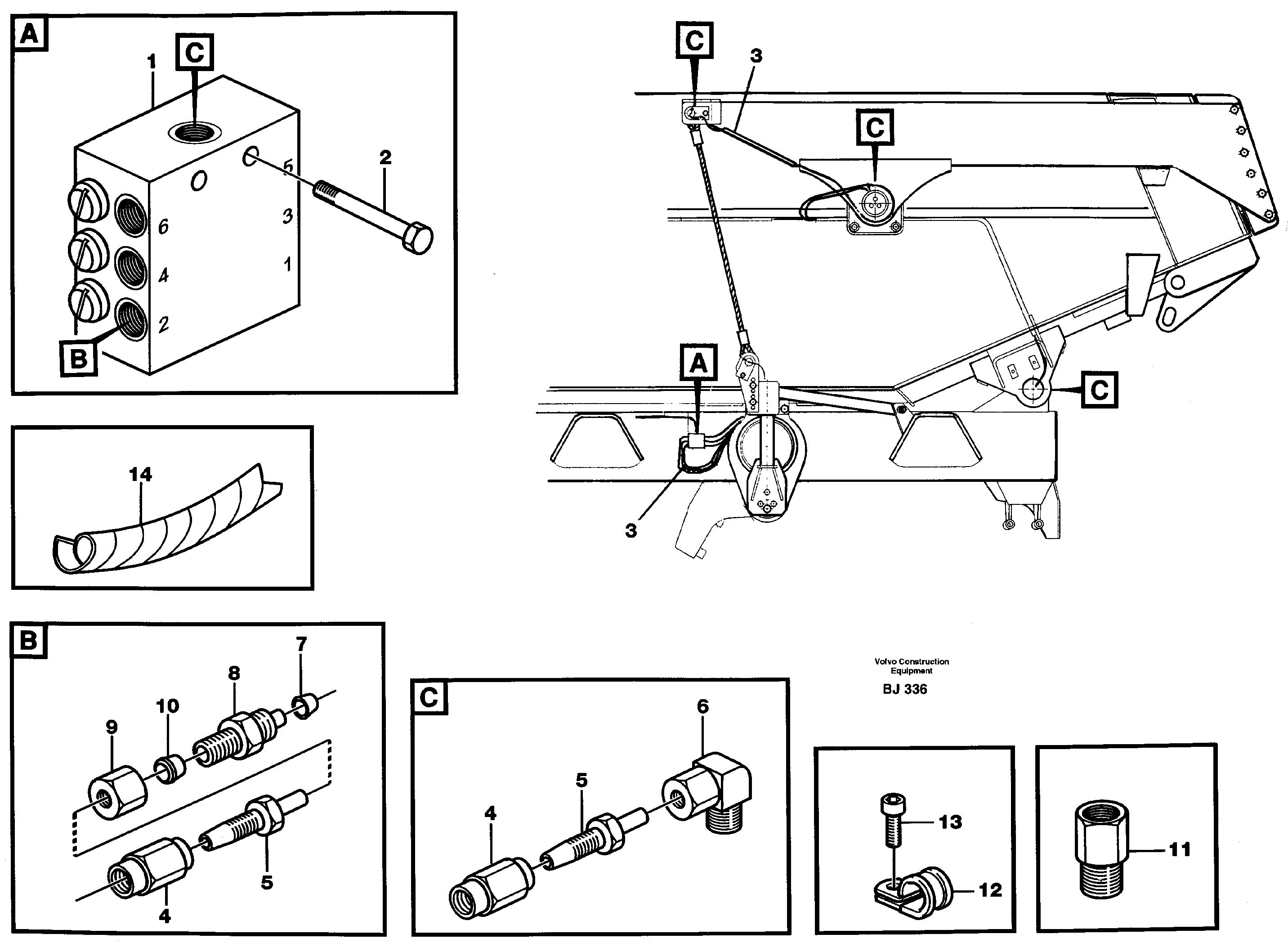 Схема запчастей Volvo A30C - 71625 Central lubrication A30C VOLVO BM VOLVO BM A30C SER NO - 2320/- 2275, USA