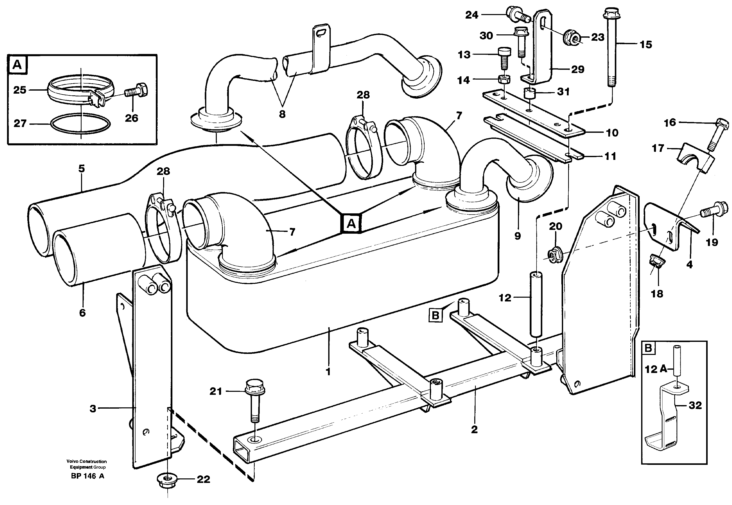 Схема запчастей Volvo A30C - 90378 Heat exchanger A30C