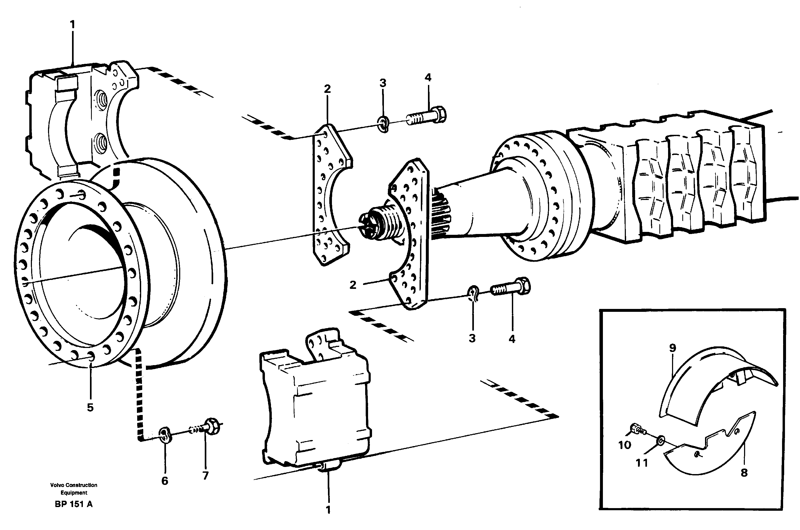 Схема запчастей Volvo A30C - 15896 Front wheel brake A30C