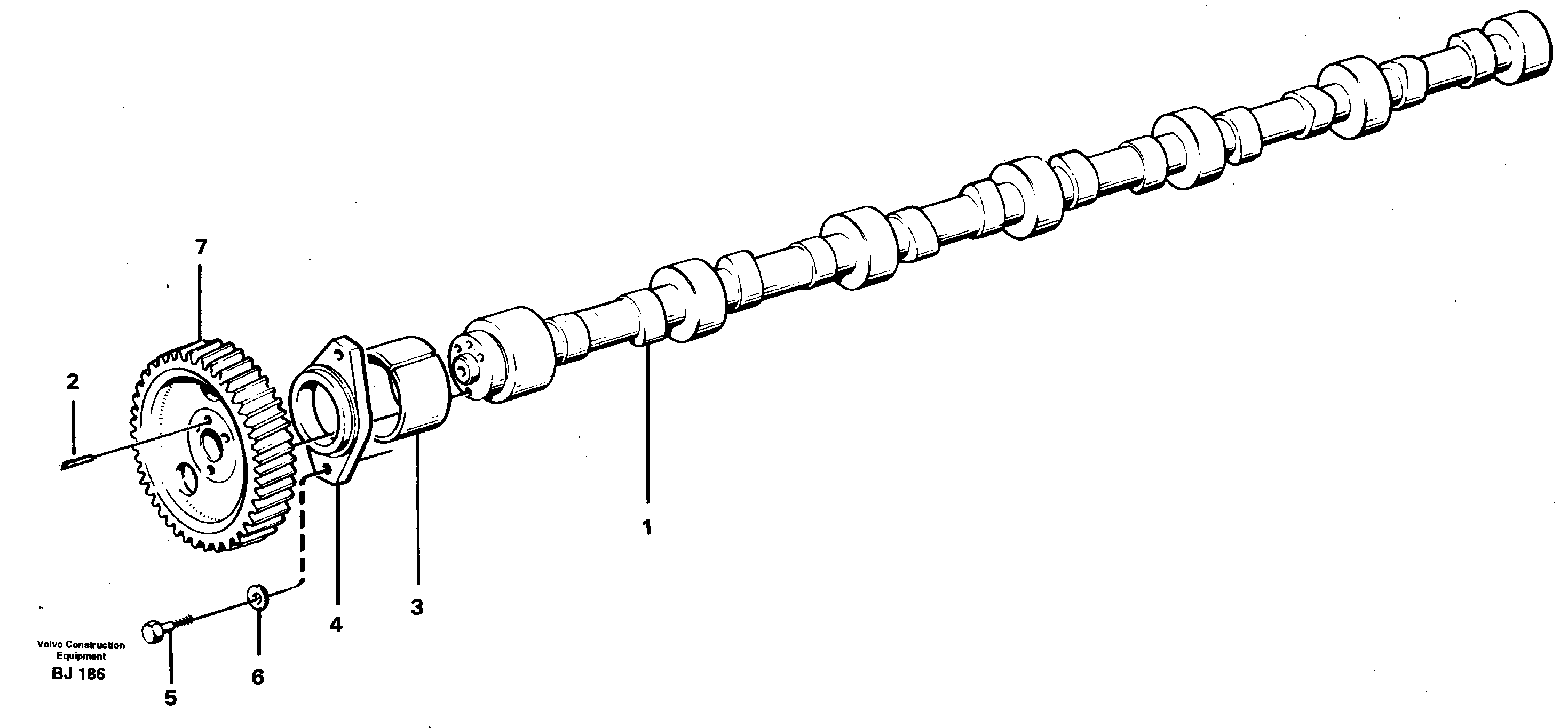 Схема запчастей Volvo A30C - 52247 Распредвал A30C VOLVO BM VOLVO BM A30C SER NO - 2320/- 2275, USA