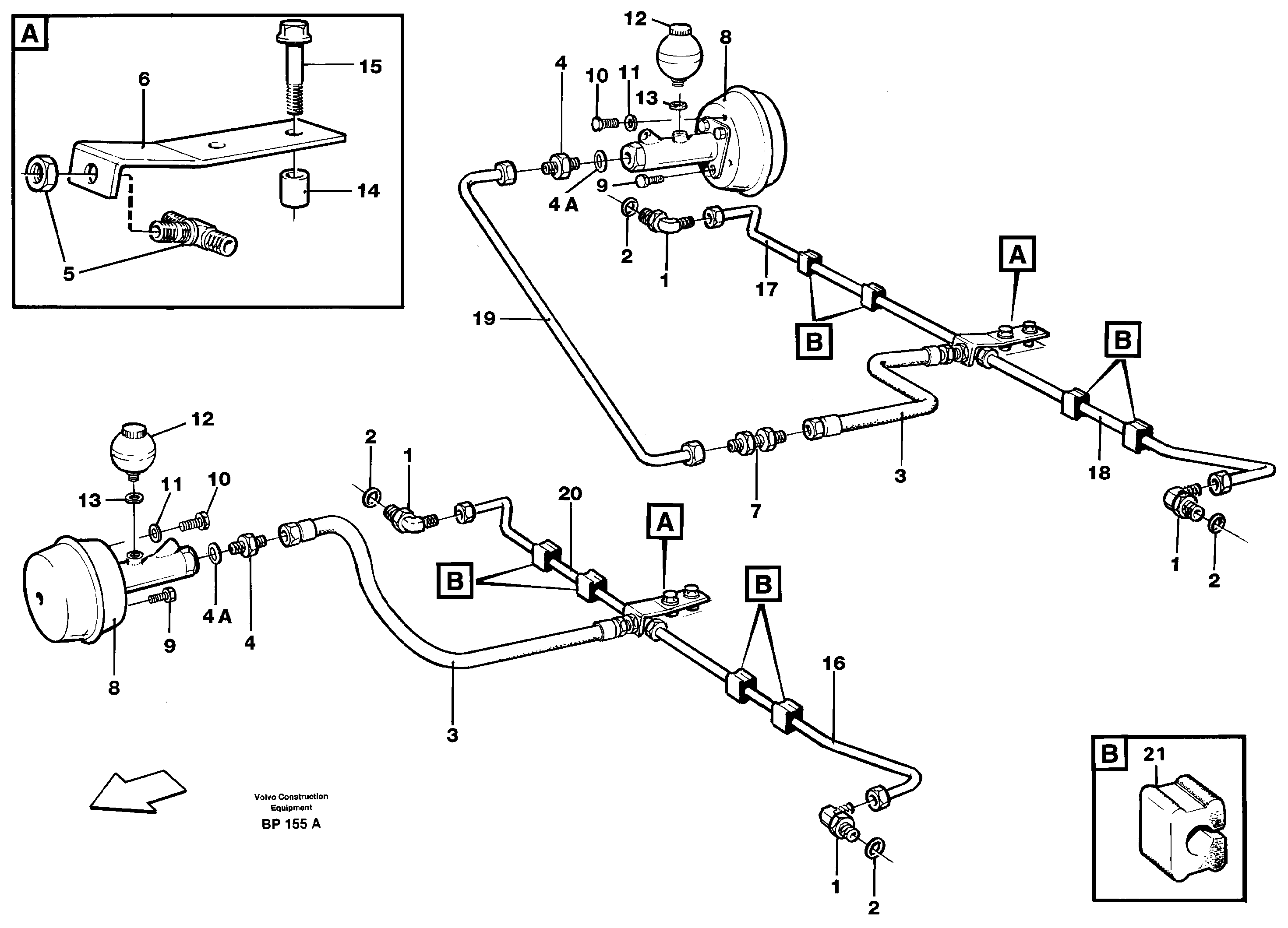 Схема запчастей Volvo A30C - 20901 Hydraulic brake system, load unit A30C