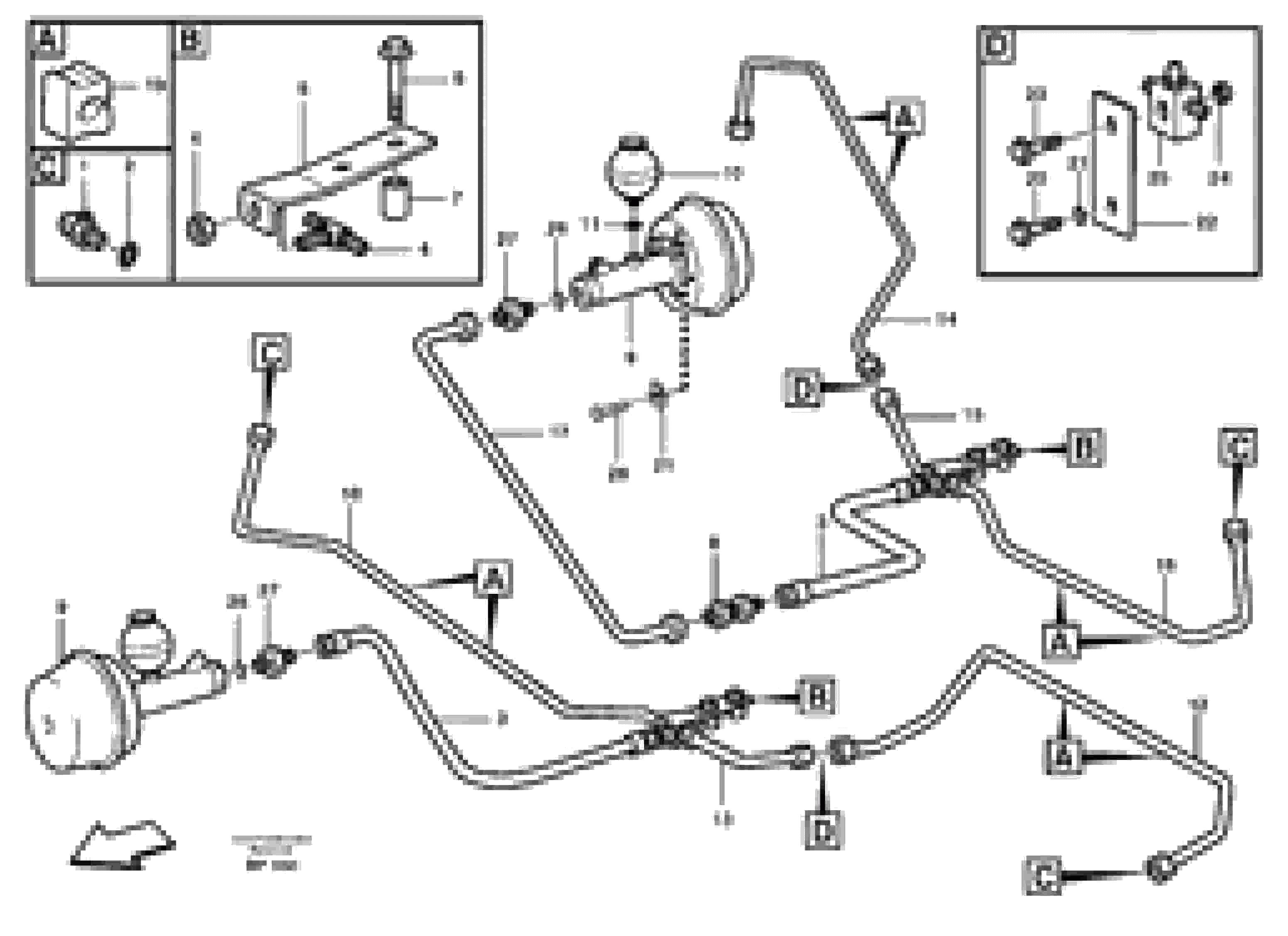 Схема запчастей Volvo A30C - 35263 Hydraulic brake-system trailer A30C