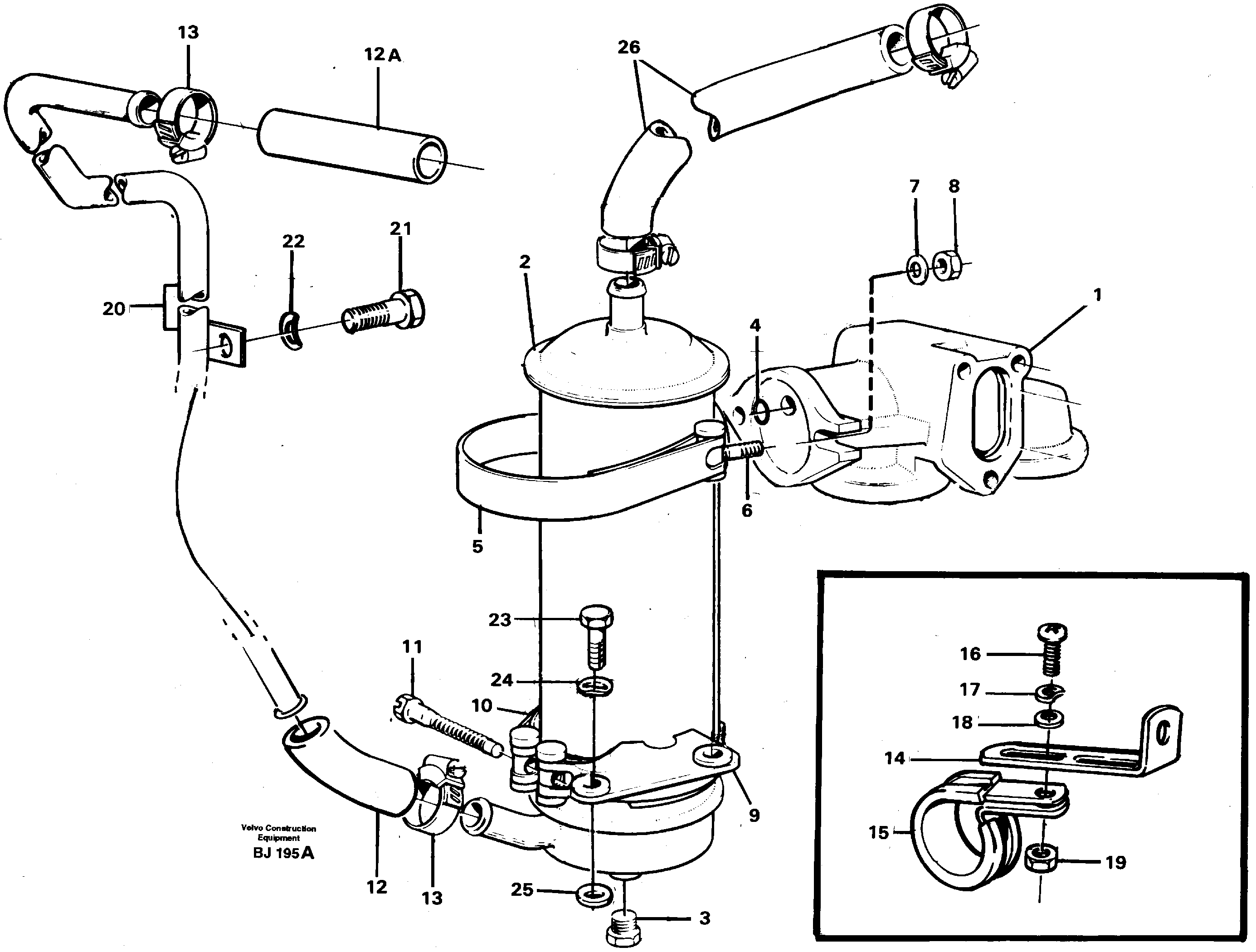 Схема запчастей Volvo A30C - 68163 Масляный радиатор A30C VOLVO BM VOLVO BM A30C SER NO - 2320/- 2275, USA