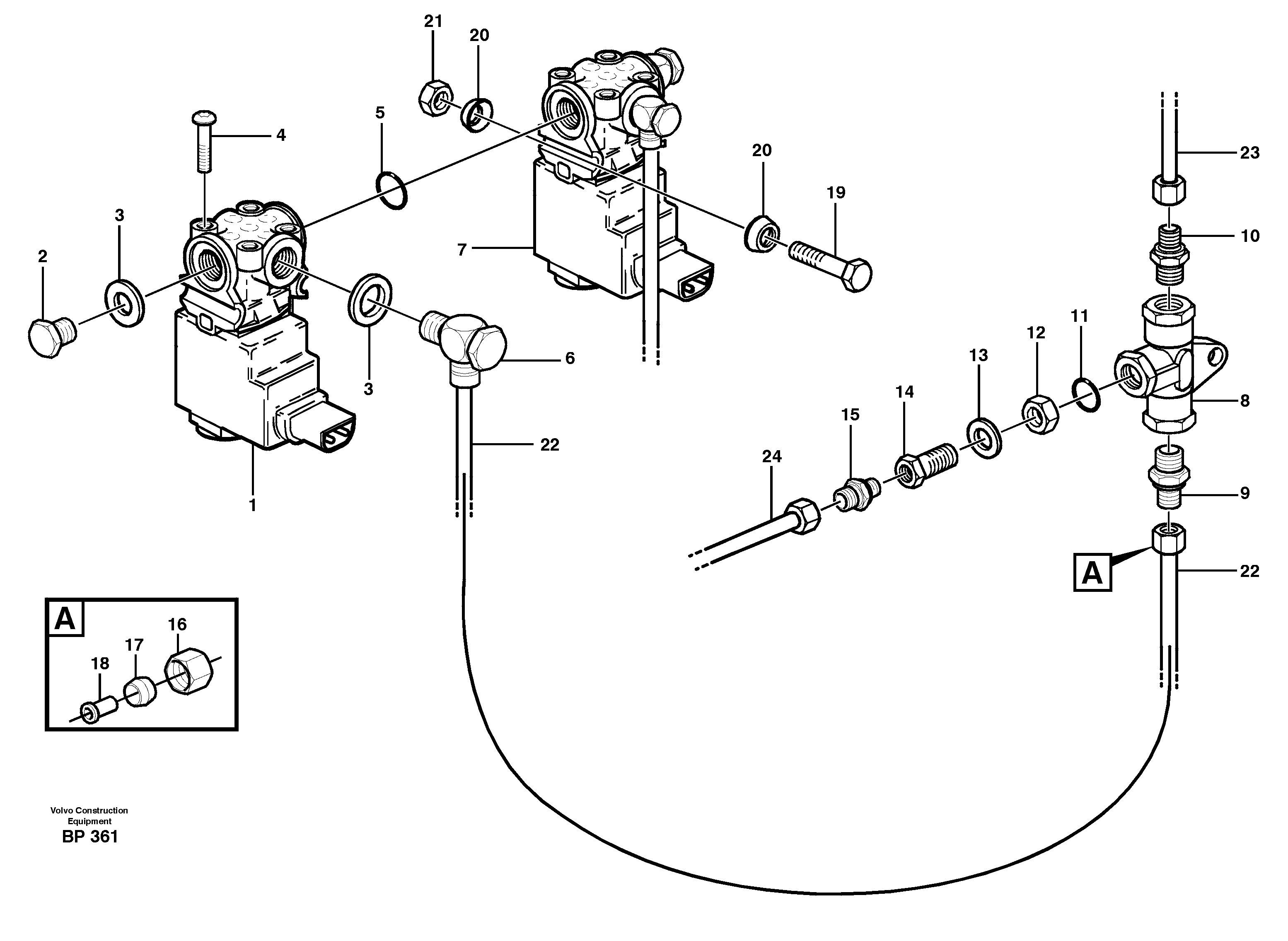 Схема запчастей Volvo A30C - 21250 Load and dump brake A30C