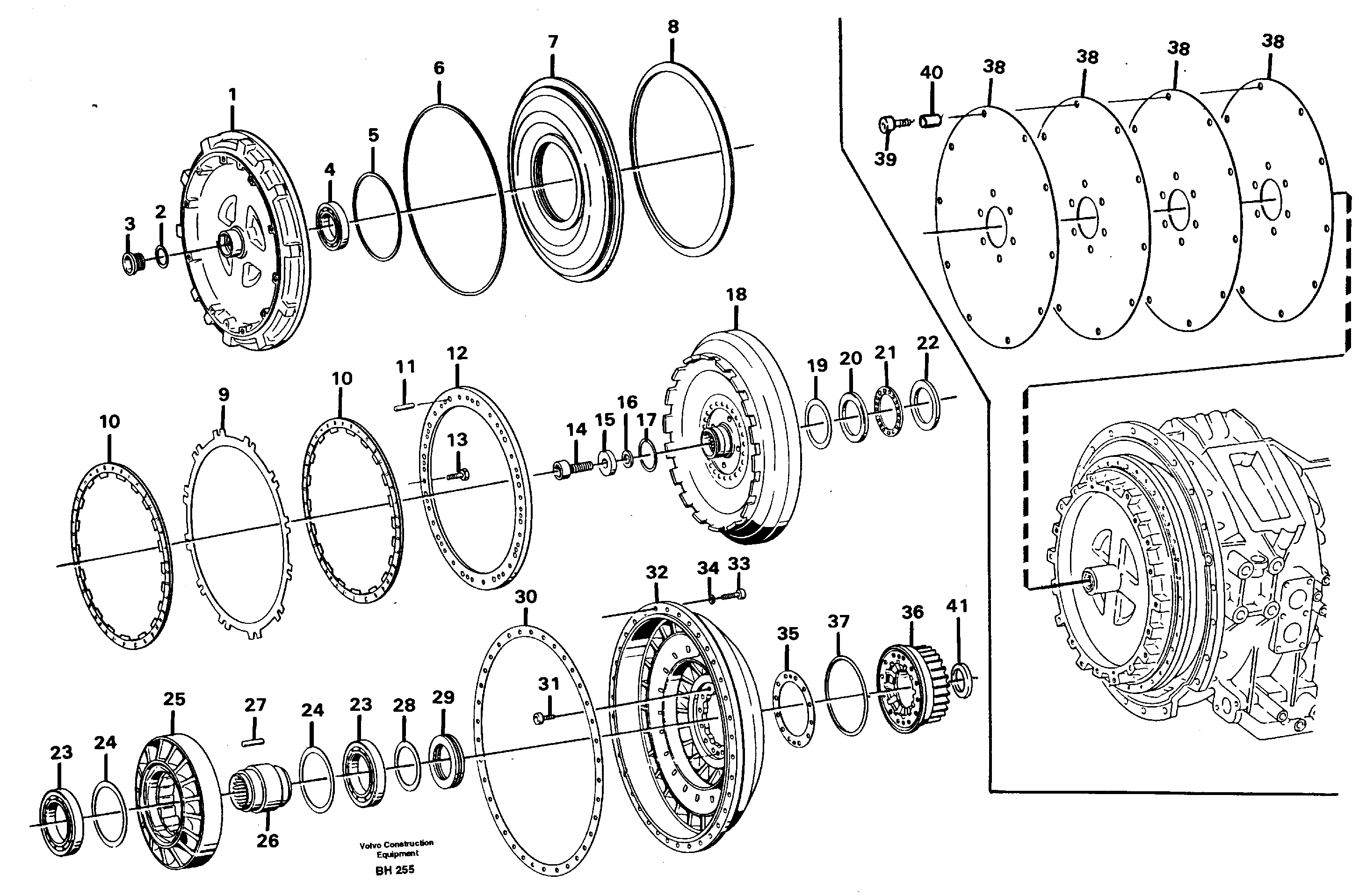 Схема запчастей Volvo A20C - 7806 Torque converter A20C VOLVO BM VOLVO BM A20C SER NO - 3051