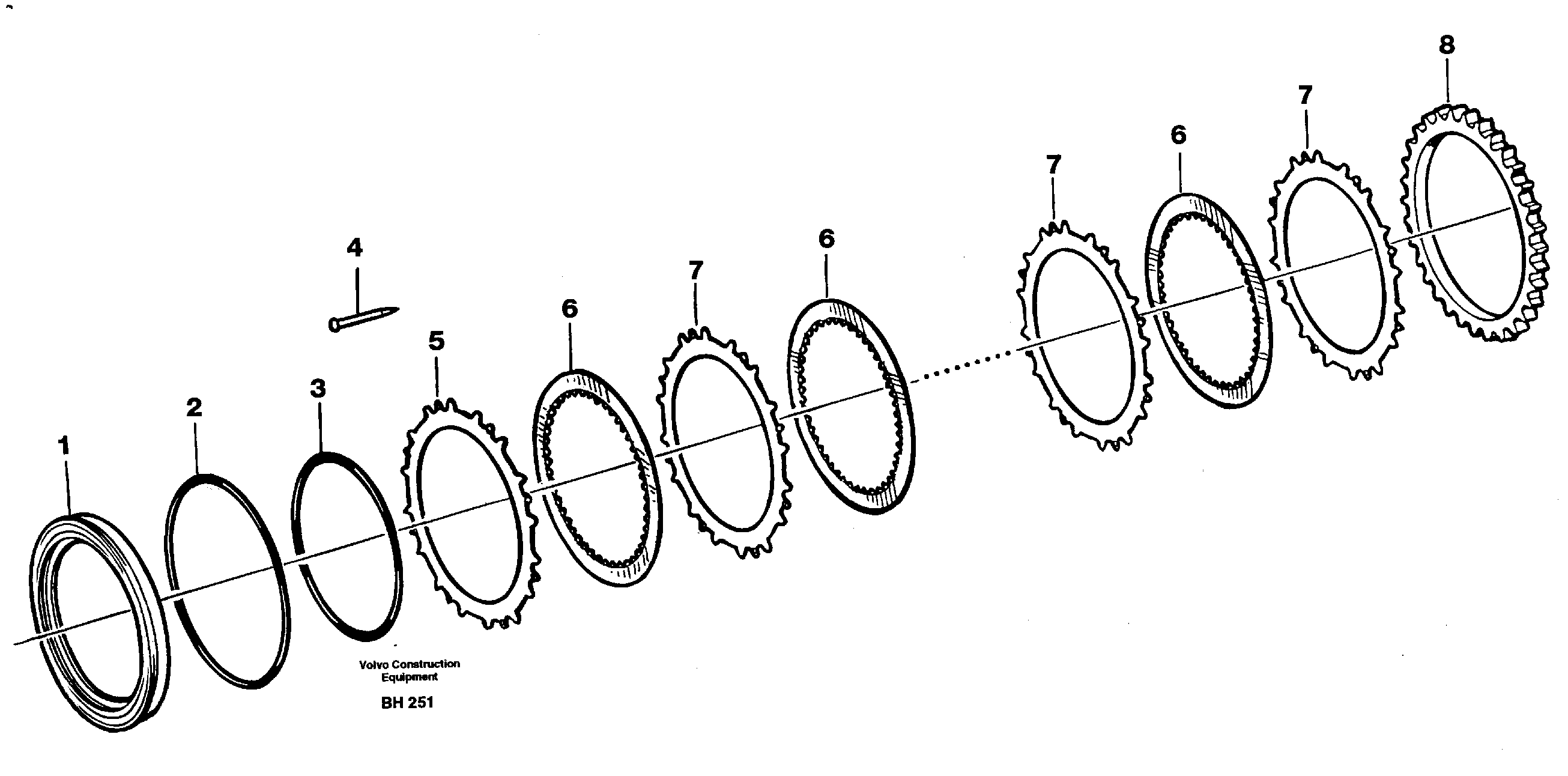 Схема запчастей Volvo A20C - 56767 Brake E A20C VOLVO BM VOLVO BM A20C SER NO - 3051