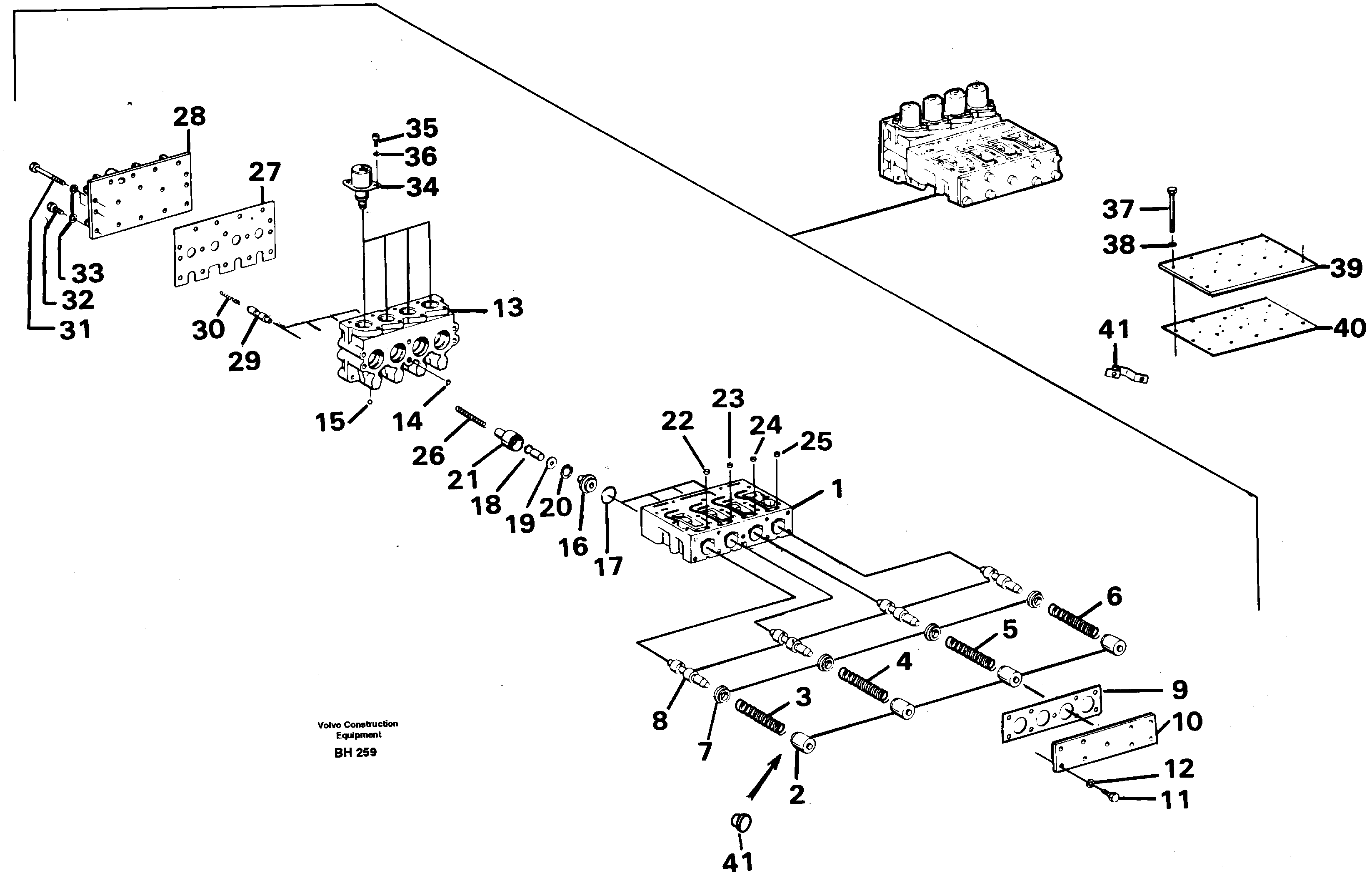 Схема запчастей Volvo A20C - 56769 Valve block A20C VOLVO BM VOLVO BM A20C SER NO - 3051