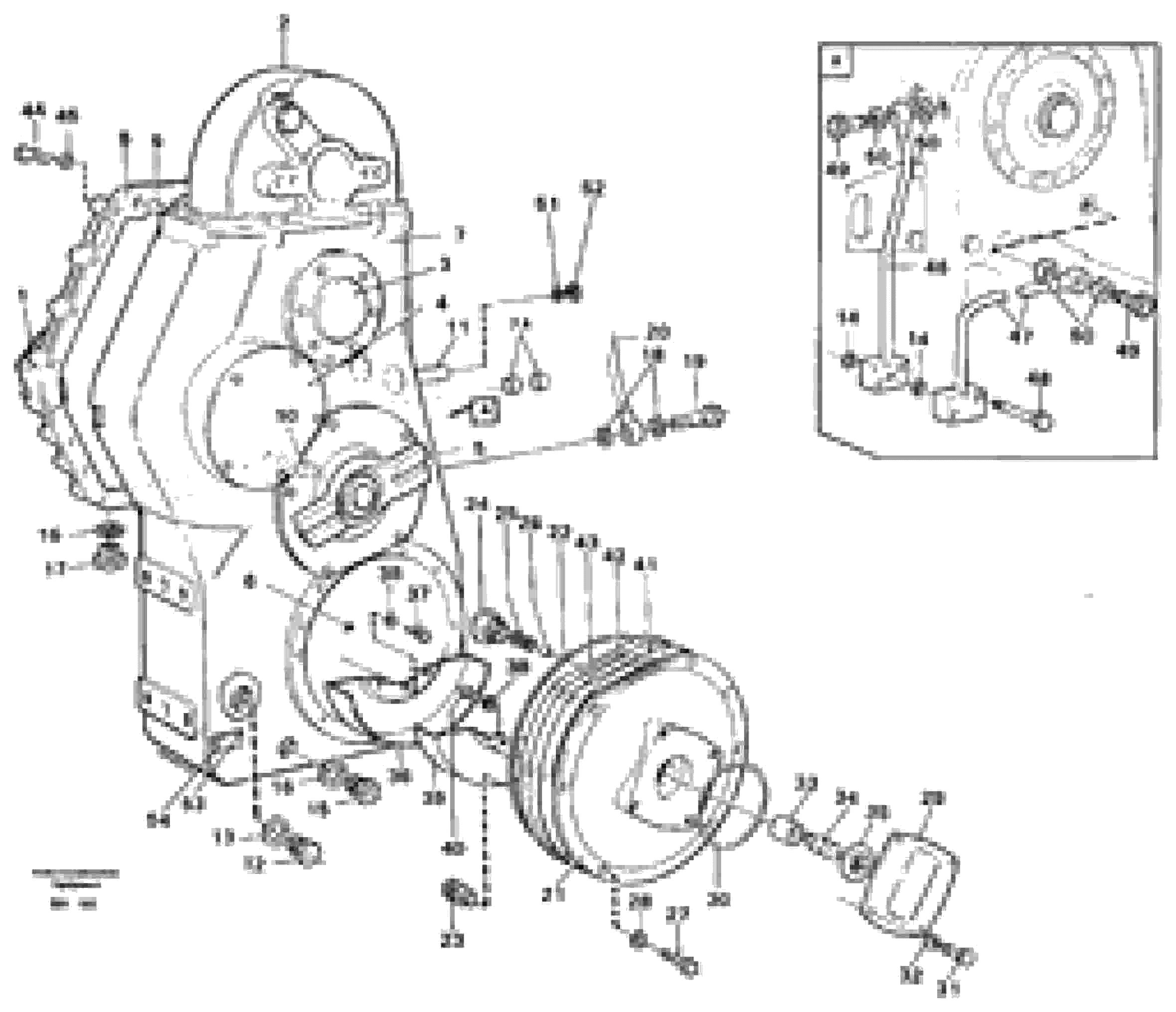 Схема запчастей Volvo A20C - 56477 Transfer gear box A20C VOLVO BM VOLVO BM A20C SER NO - 3051