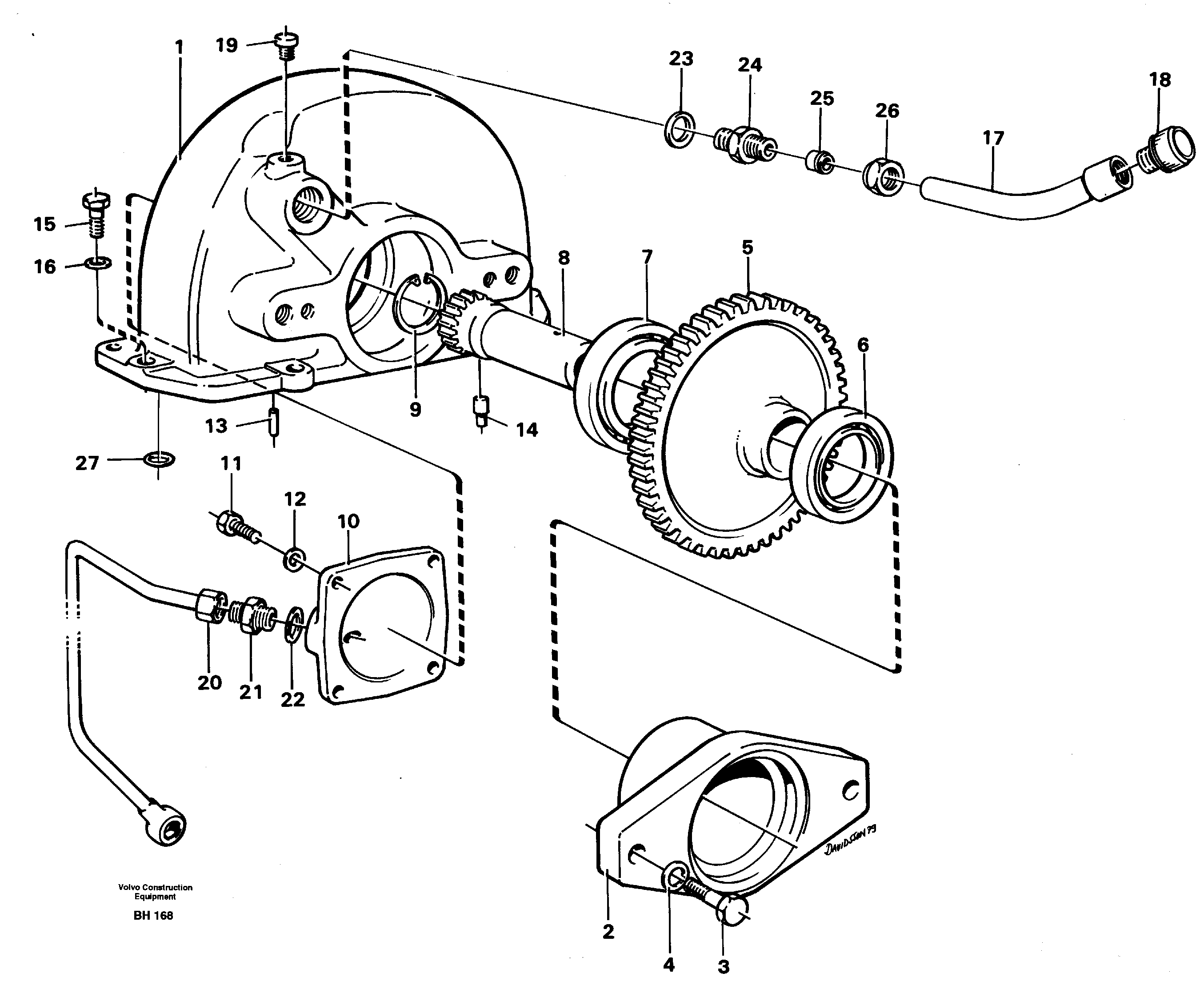 Схема запчастей Volvo A20C - 56478 Pump drive A20C VOLVO BM VOLVO BM A20C SER NO - 3051