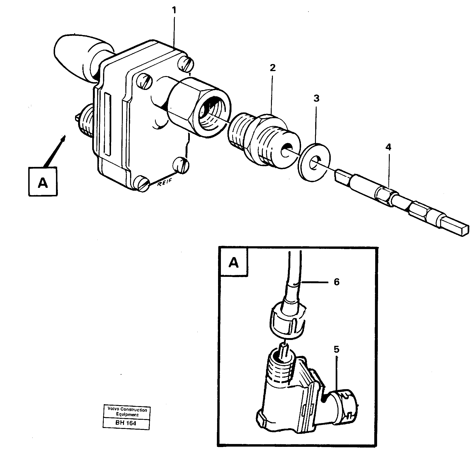 Схема запчастей Volvo A20C - 59814 Speedometer drive A20C VOLVO BM VOLVO BM A20C SER NO - 3051