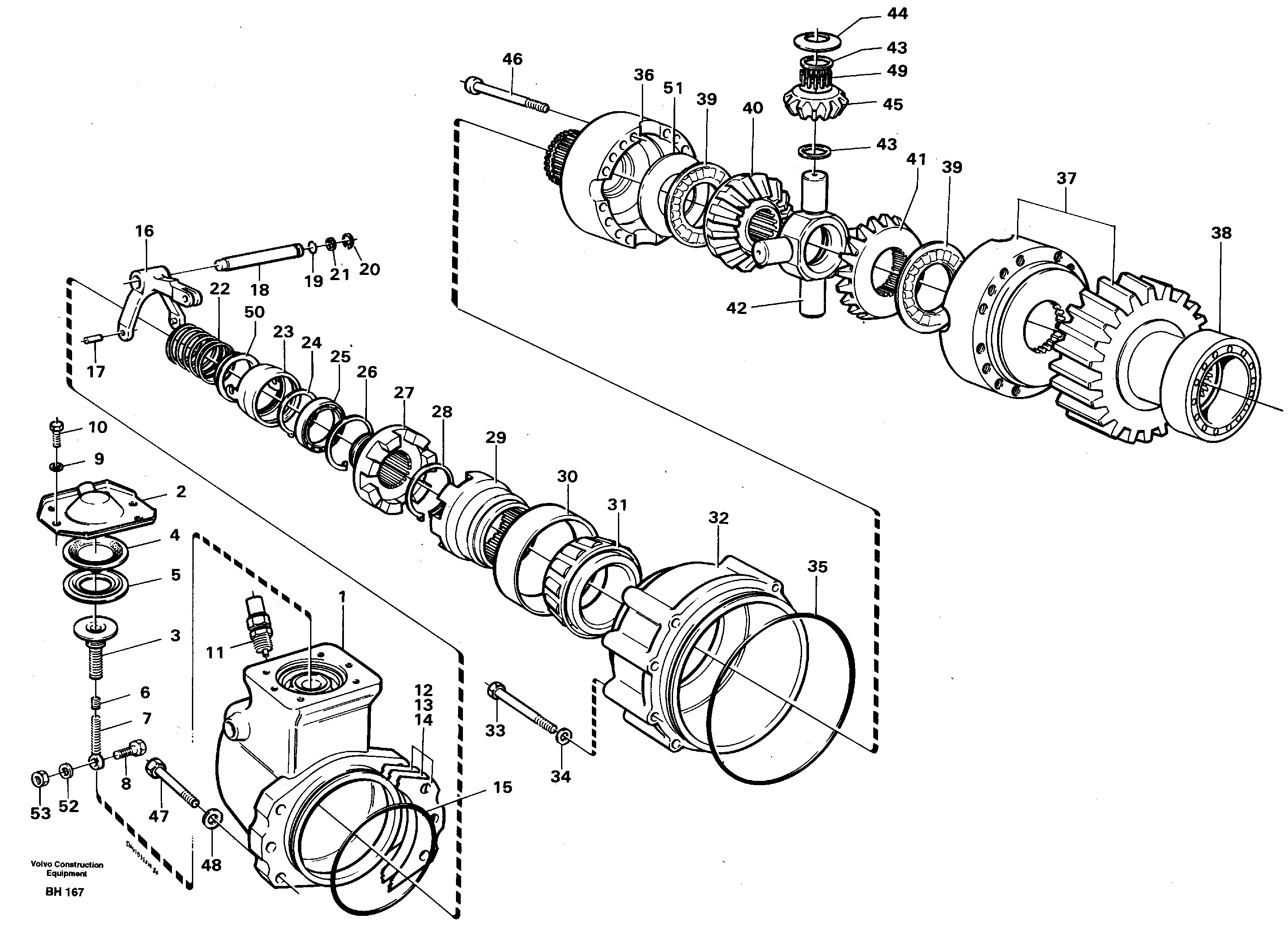Схема запчастей Volvo A20C - 97721 Differential A20C VOLVO BM VOLVO BM A20C SER NO - 3051