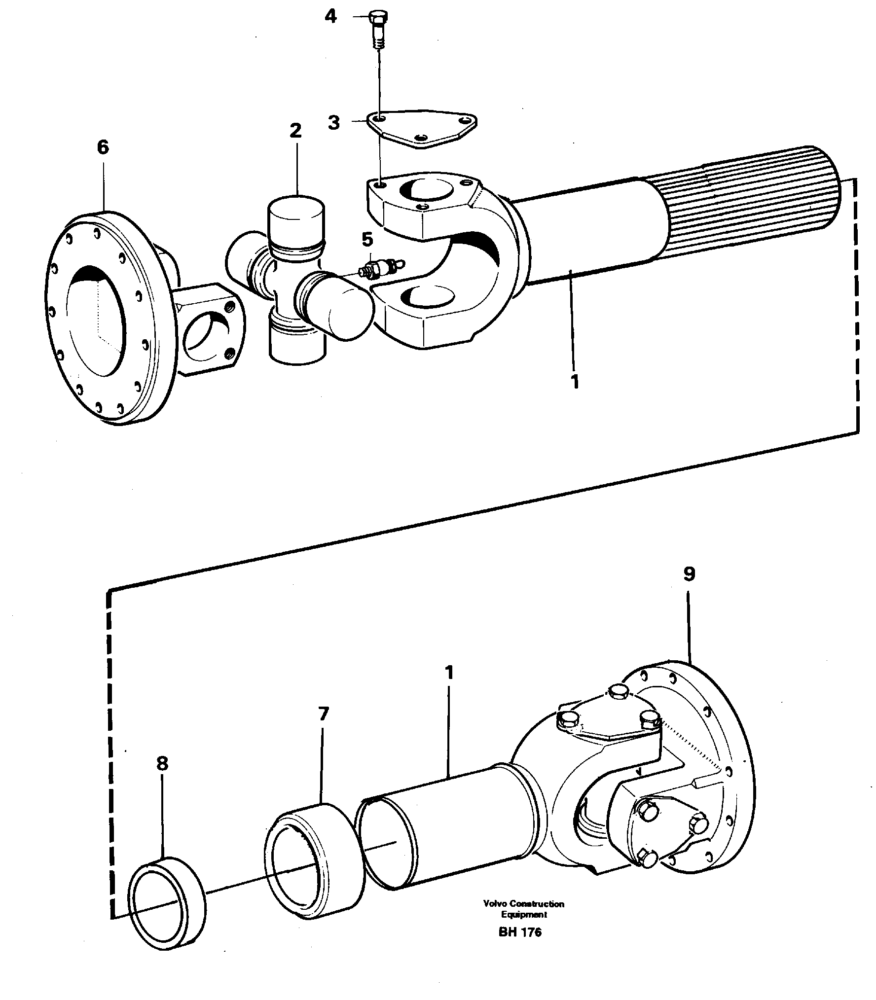 Схема запчастей Volvo A20C - 59815 Вал карданный A20C VOLVO BM VOLVO BM A20C SER NO - 3051