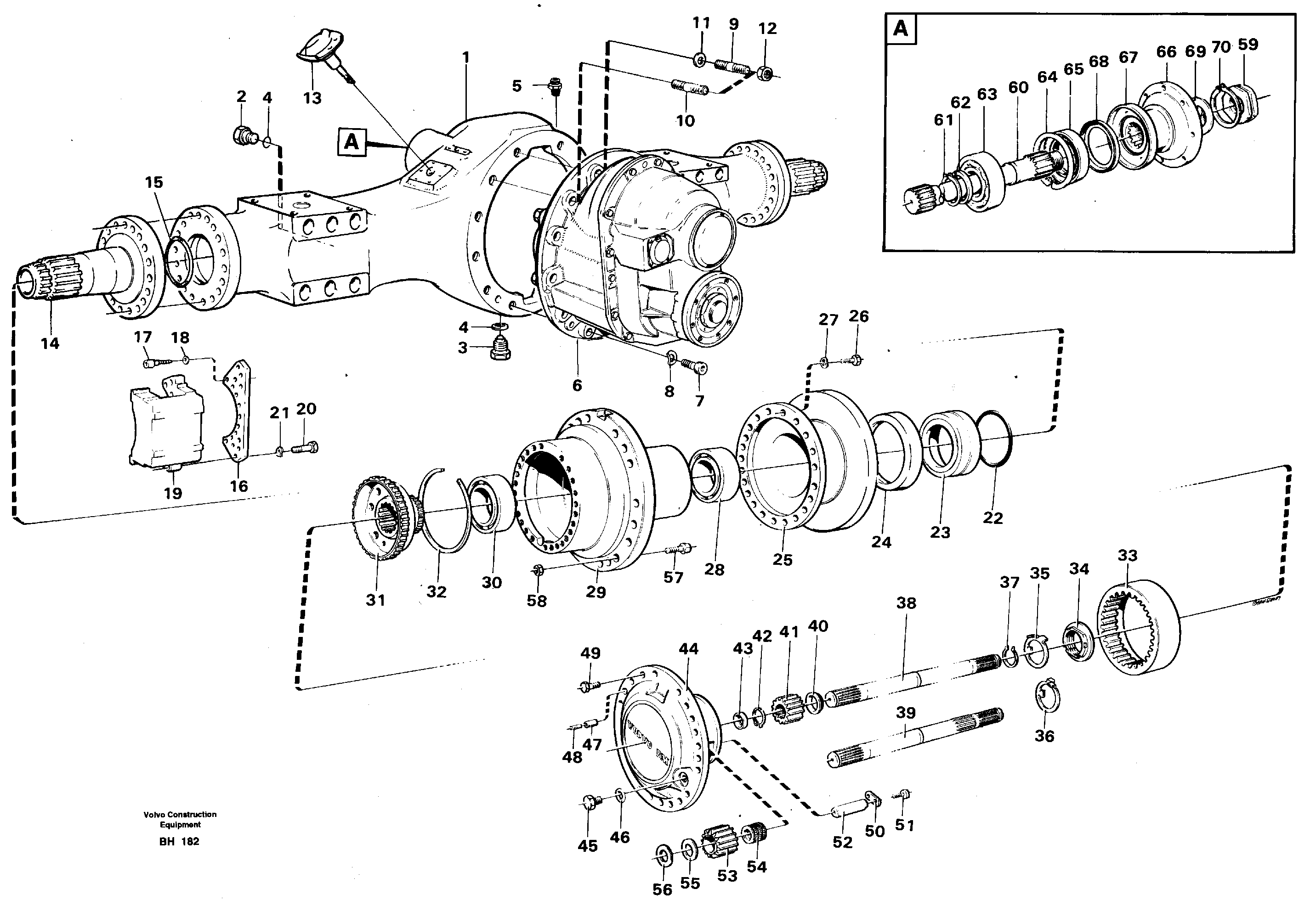 Схема запчастей Volvo A20C - 100401 Planet axle, rear A20C VOLVO BM VOLVO BM A20C SER NO - 3051