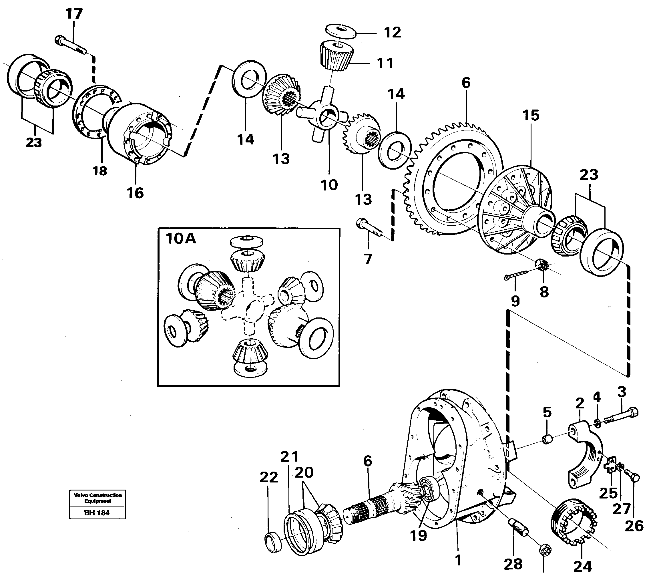 Схема запчастей Volvo A20C - 24698 Главная передача A20C VOLVO BM VOLVO BM A20C SER NO - 3051