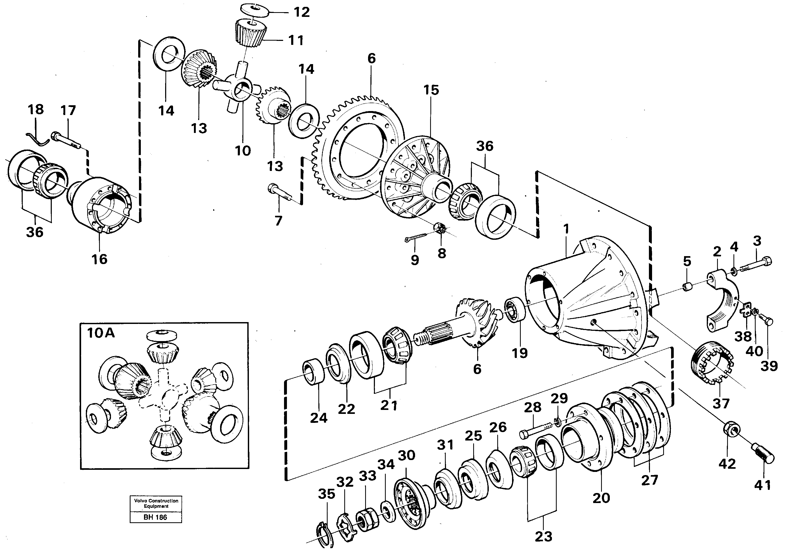 Схема запчастей Volvo A20C - 6781 Главная передача A20C VOLVO BM VOLVO BM A20C SER NO - 3051