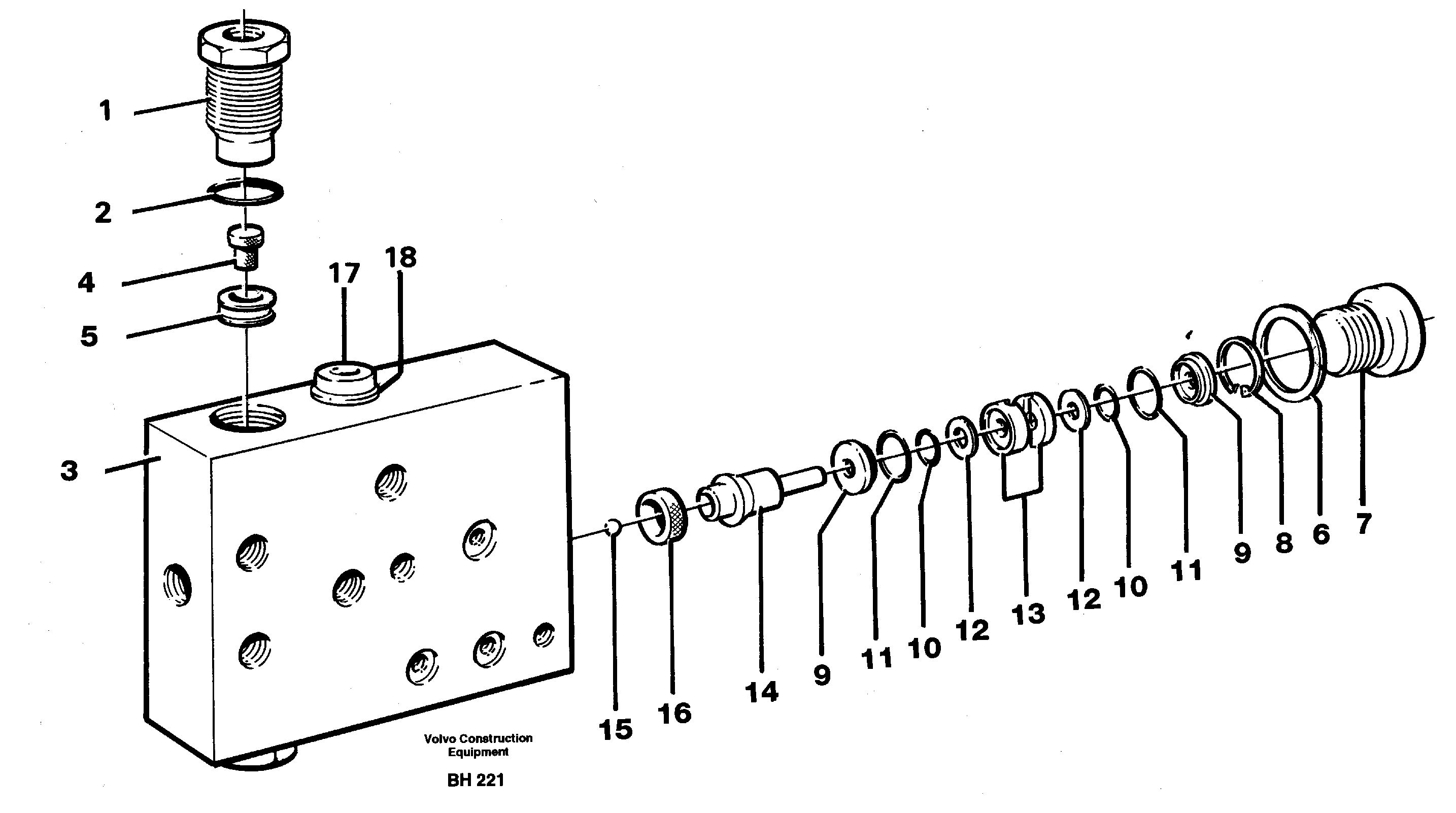 Схема запчастей Volvo A20C - 14888 Air valve A20C VOLVO BM VOLVO BM A20C SER NO - 3051