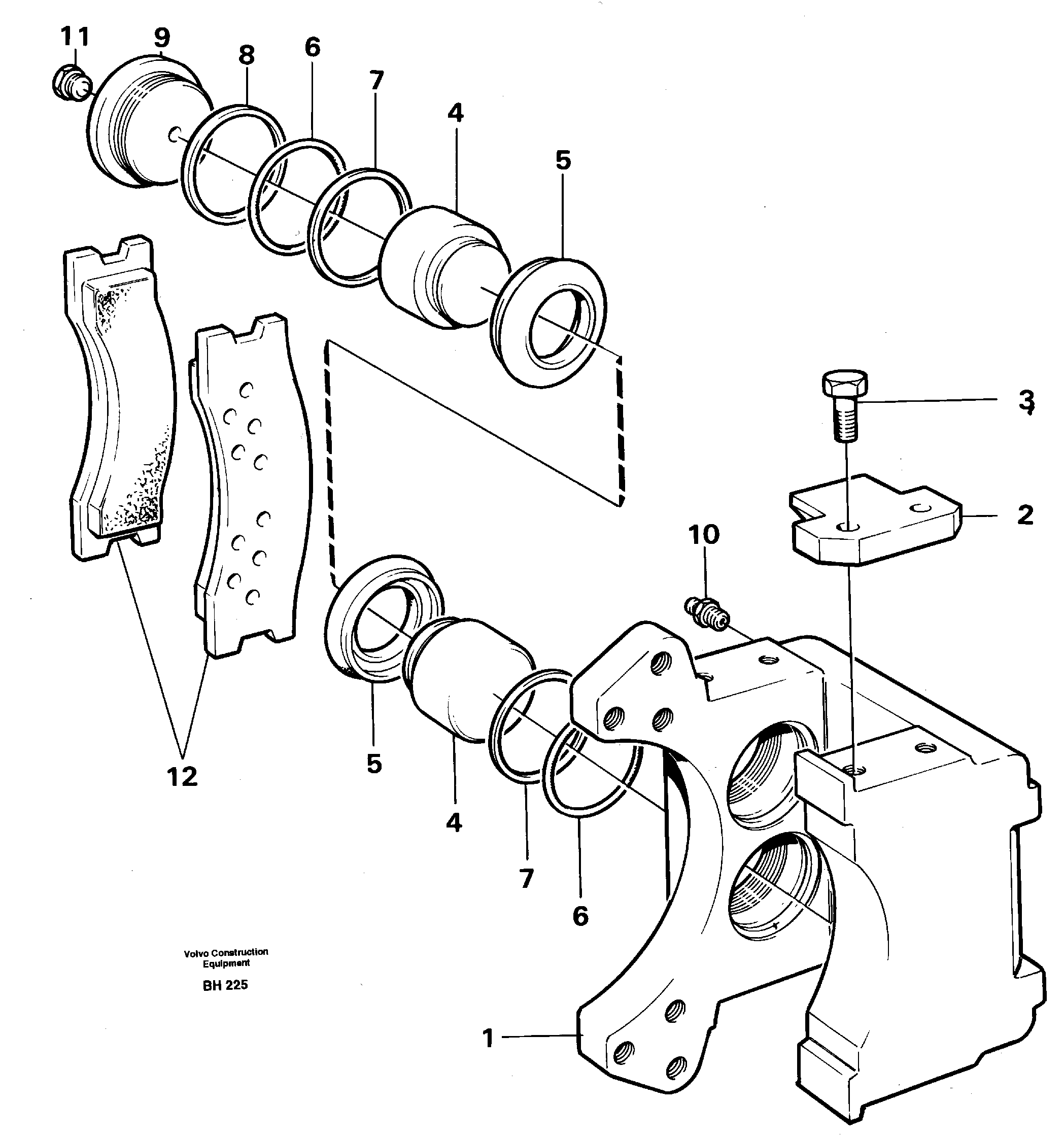 Схема запчастей Volvo A20C - 6816 Disc brake A20C VOLVO BM VOLVO BM A20C SER NO - 3051