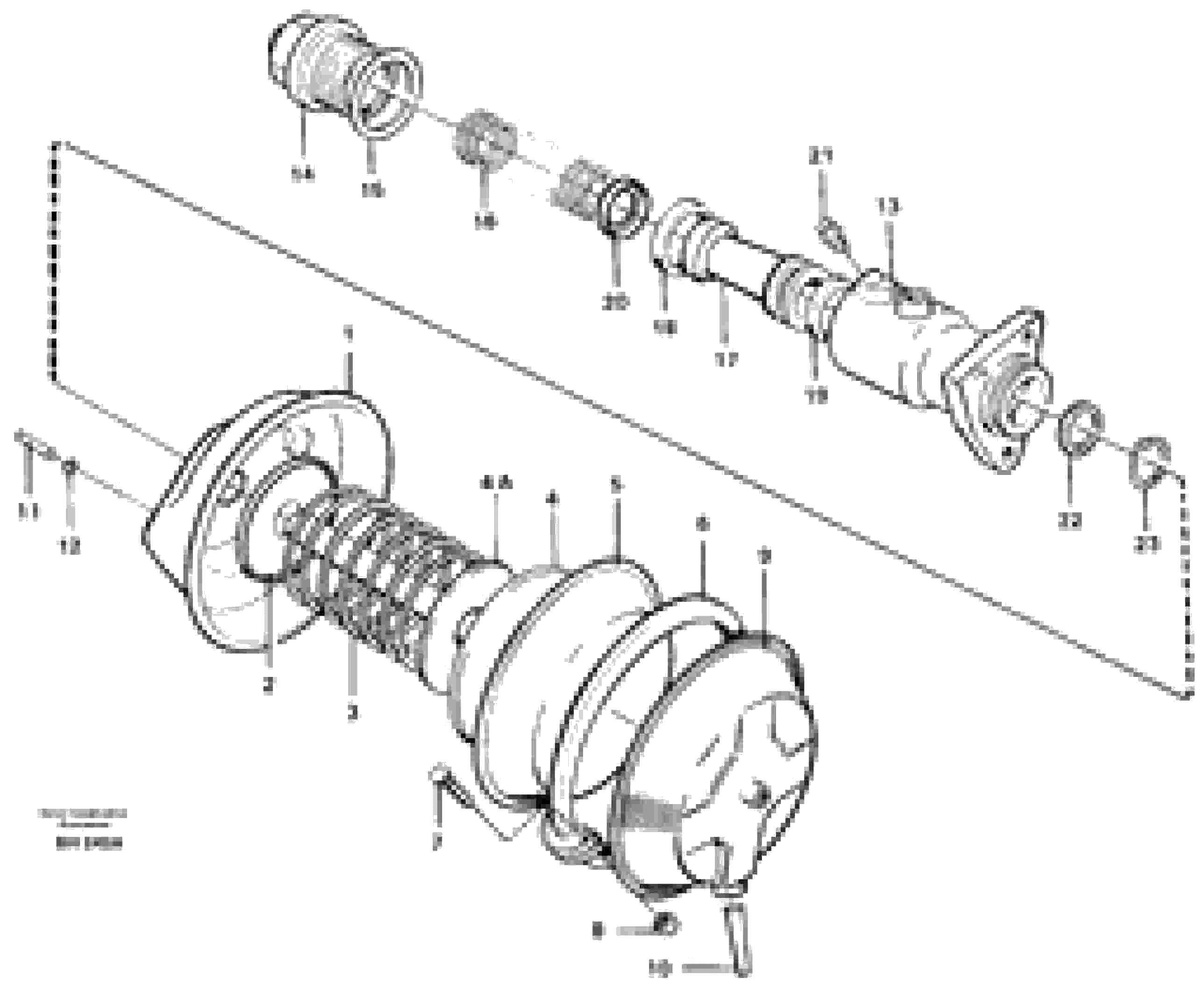Схема запчастей Volvo A20C - 6817 Brake servo A20C VOLVO BM VOLVO BM A20C SER NO - 3051