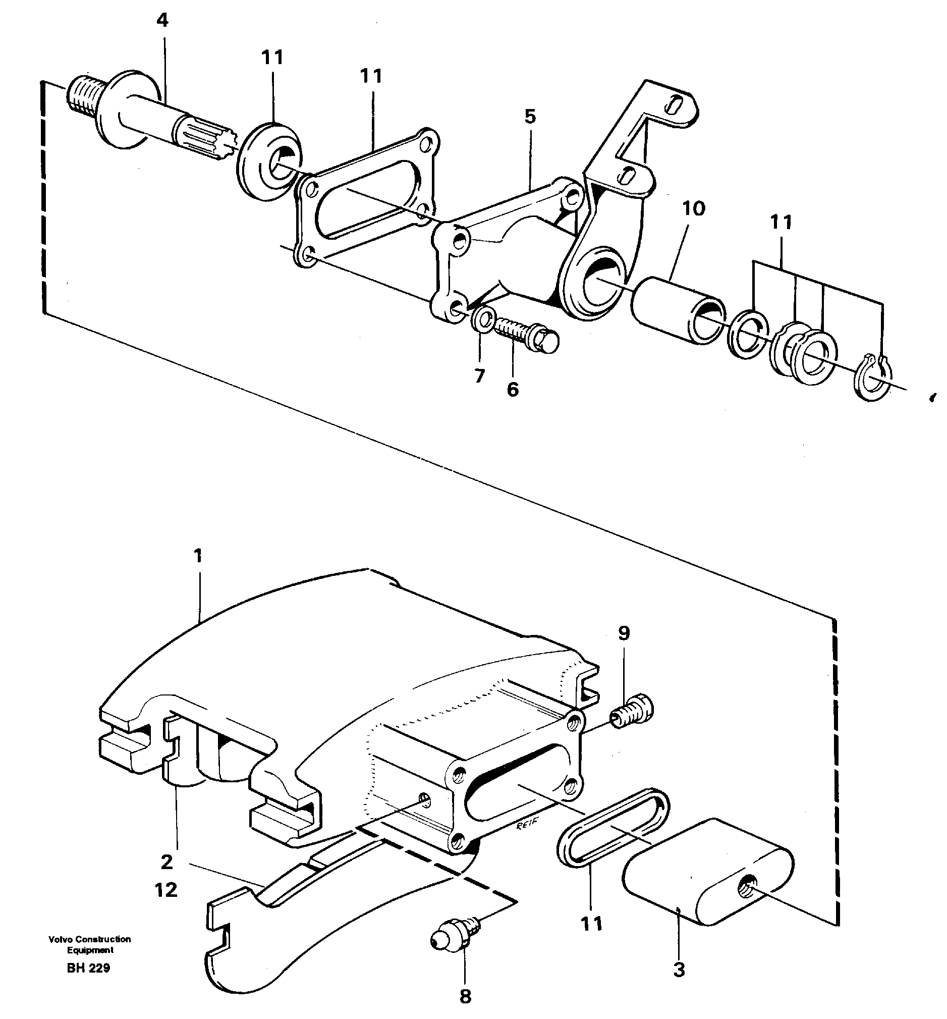 Схема запчастей Volvo A20C - 11828 Parking brake A20C VOLVO BM VOLVO BM A20C SER NO - 3051