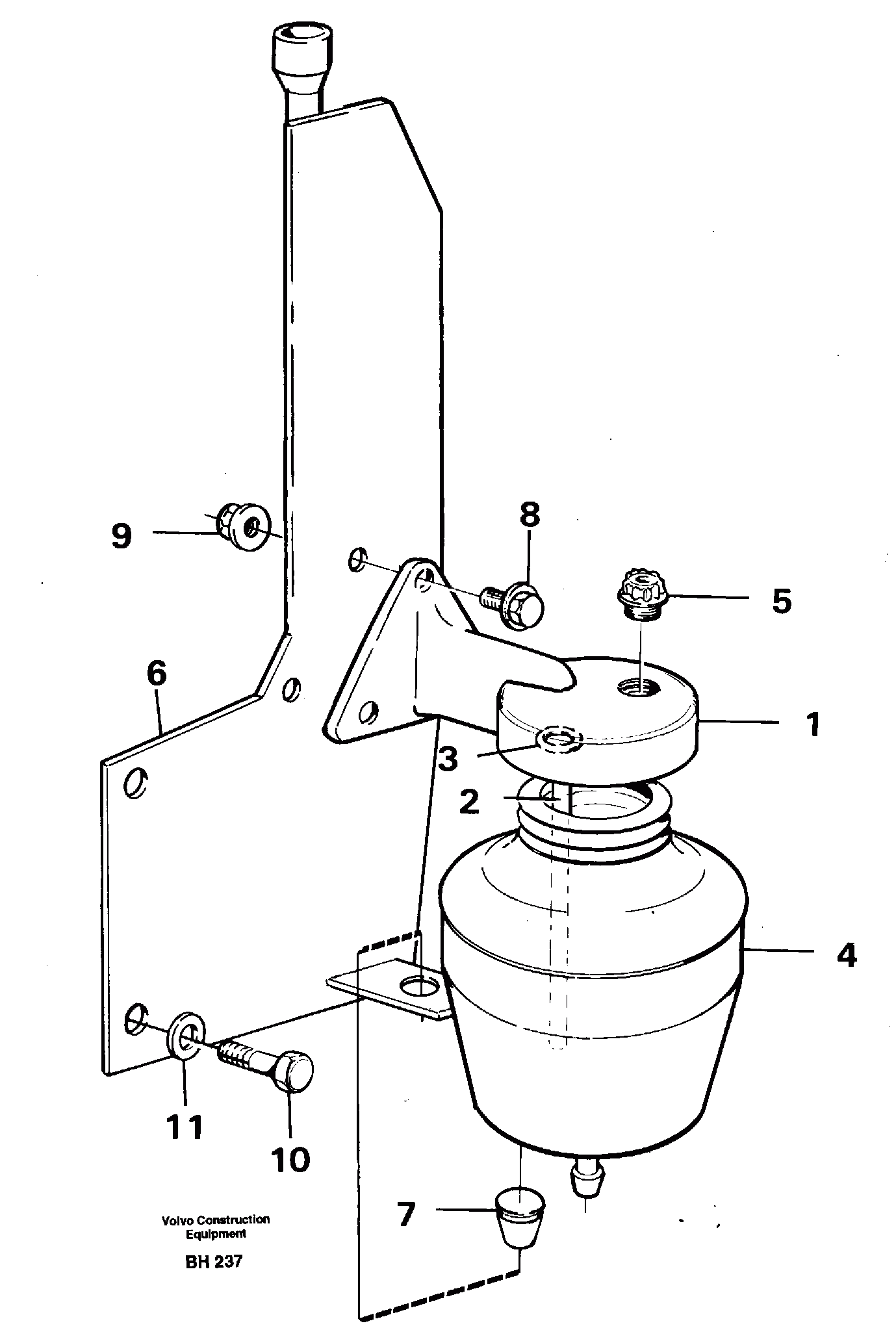 Схема запчастей Volvo A20C - 56773 Anti-freeze reservoir A20C VOLVO BM VOLVO BM A20C SER NO - 3051