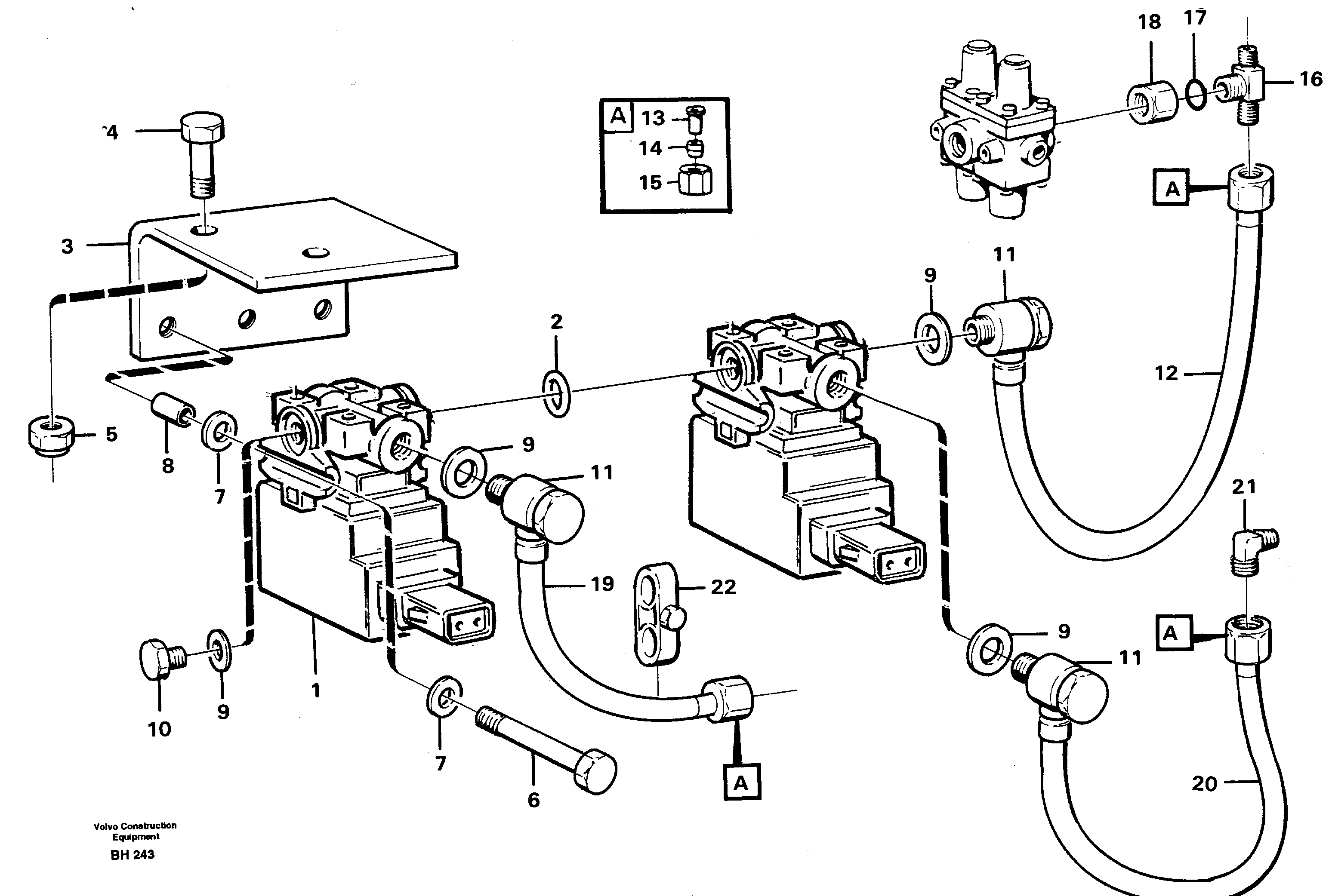 Схема запчастей Volvo A20C - 84319 Magnet valve A20C VOLVO BM VOLVO BM A20C SER NO - 3051
