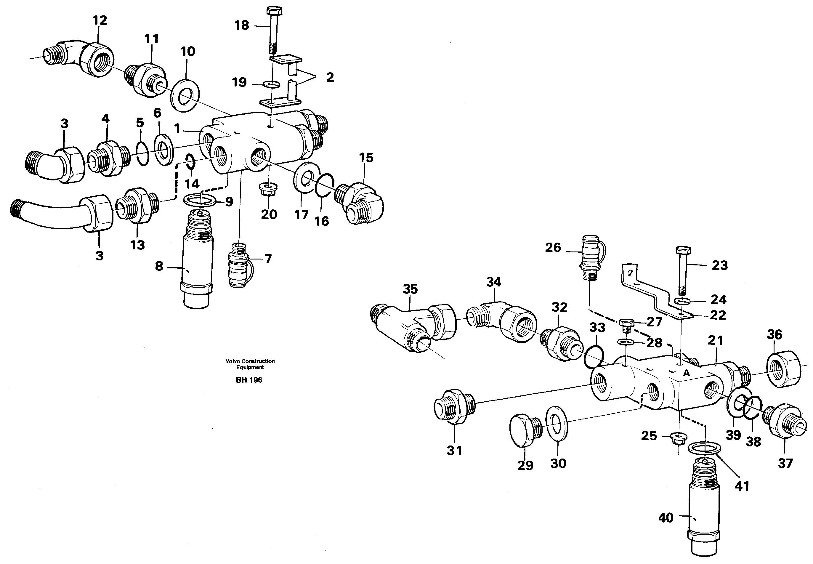 Схема запчастей Volvo A20C - 92049 Check valve with fitting parts A20C VOLVO BM VOLVO BM A20C SER NO - 3051