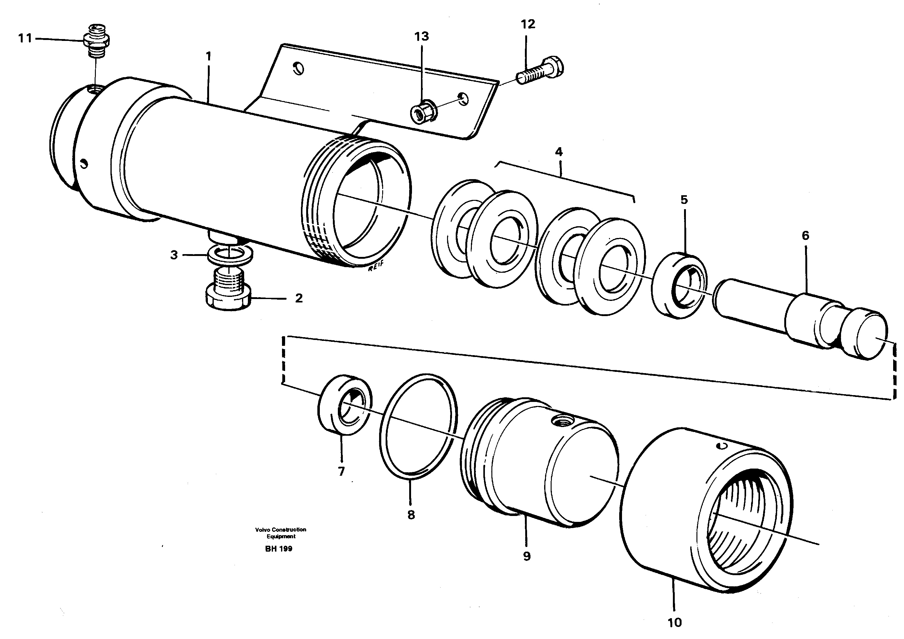 Схема запчастей Volvo A20C - 88503 Damping cylinder with fitting parts A20C VOLVO BM VOLVO BM A20C SER NO - 3051