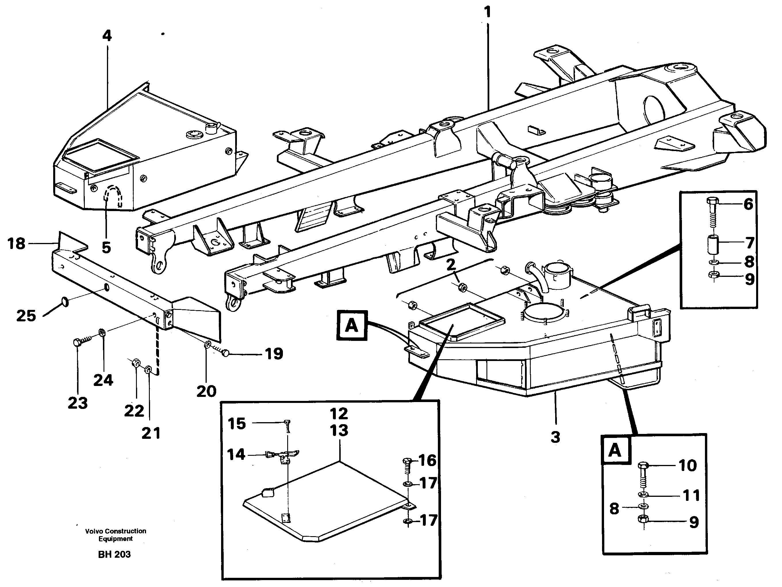 Схема запчастей Volvo A20C - 56775 Front frame Assembly A20C VOLVO BM VOLVO BM A20C SER NO - 3051