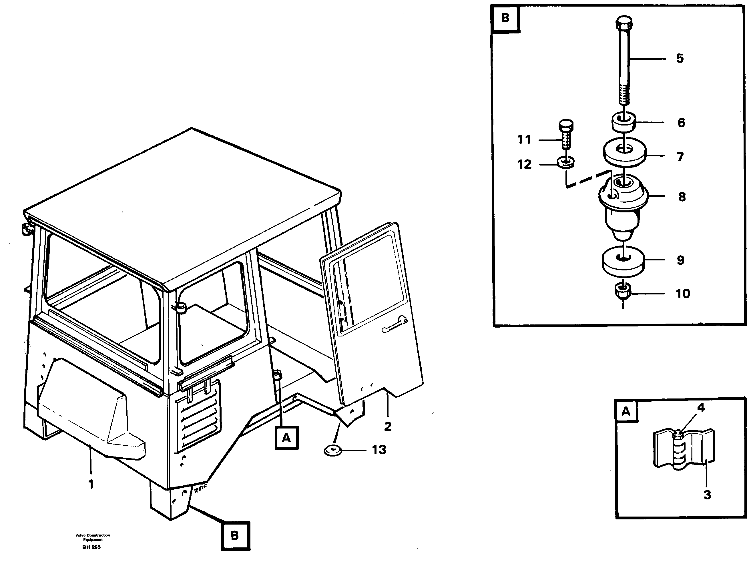 Схема запчастей Volvo A20C - 5573 Drivers cab A20C VOLVO BM VOLVO BM A20C SER NO - 3051