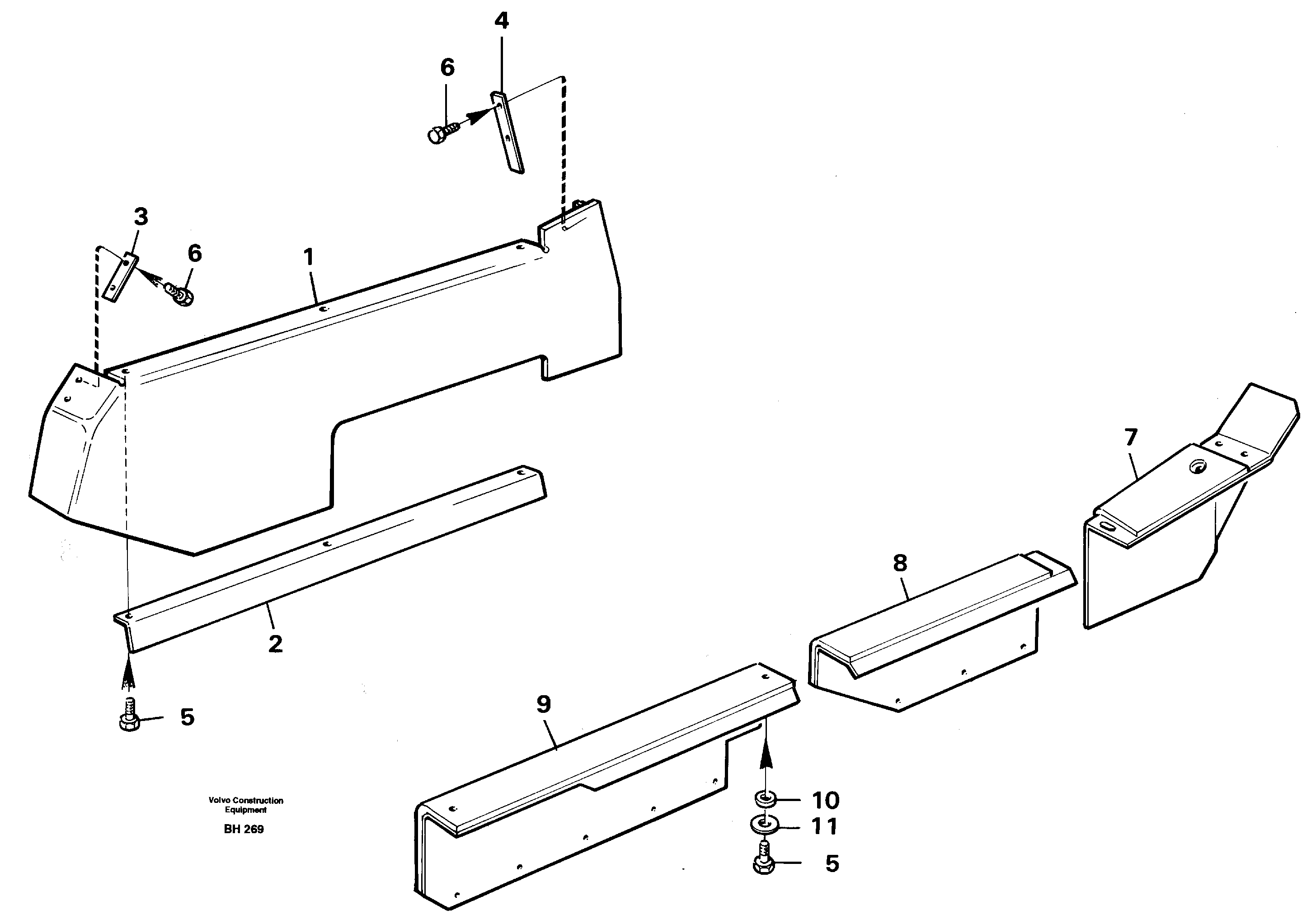 Схема запчастей Volvo A20C - 19090 Wheel-housing plates A20C VOLVO BM VOLVO BM A20C SER NO - 3051