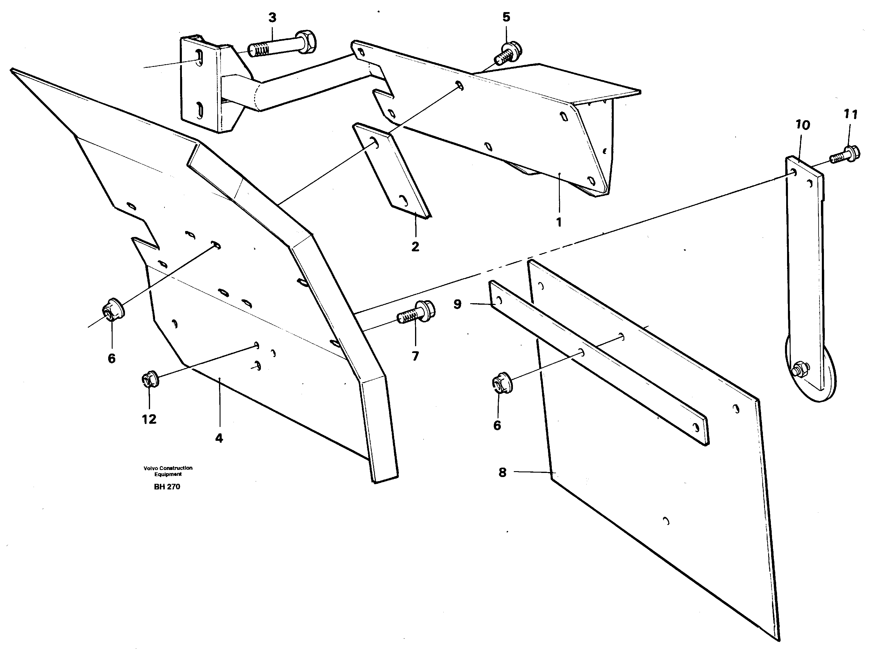 Схема запчастей Volvo A20C - 84080 Rear mudguadrs 2,5 M A20C VOLVO BM VOLVO BM A20C SER NO - 3051