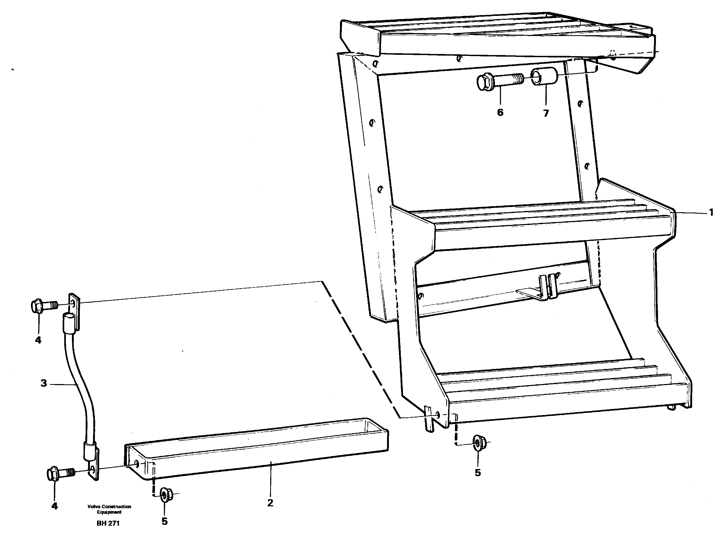 Схема запчастей Volvo A20C - 82451 Foot step A20C VOLVO BM VOLVO BM A20C SER NO - 3051