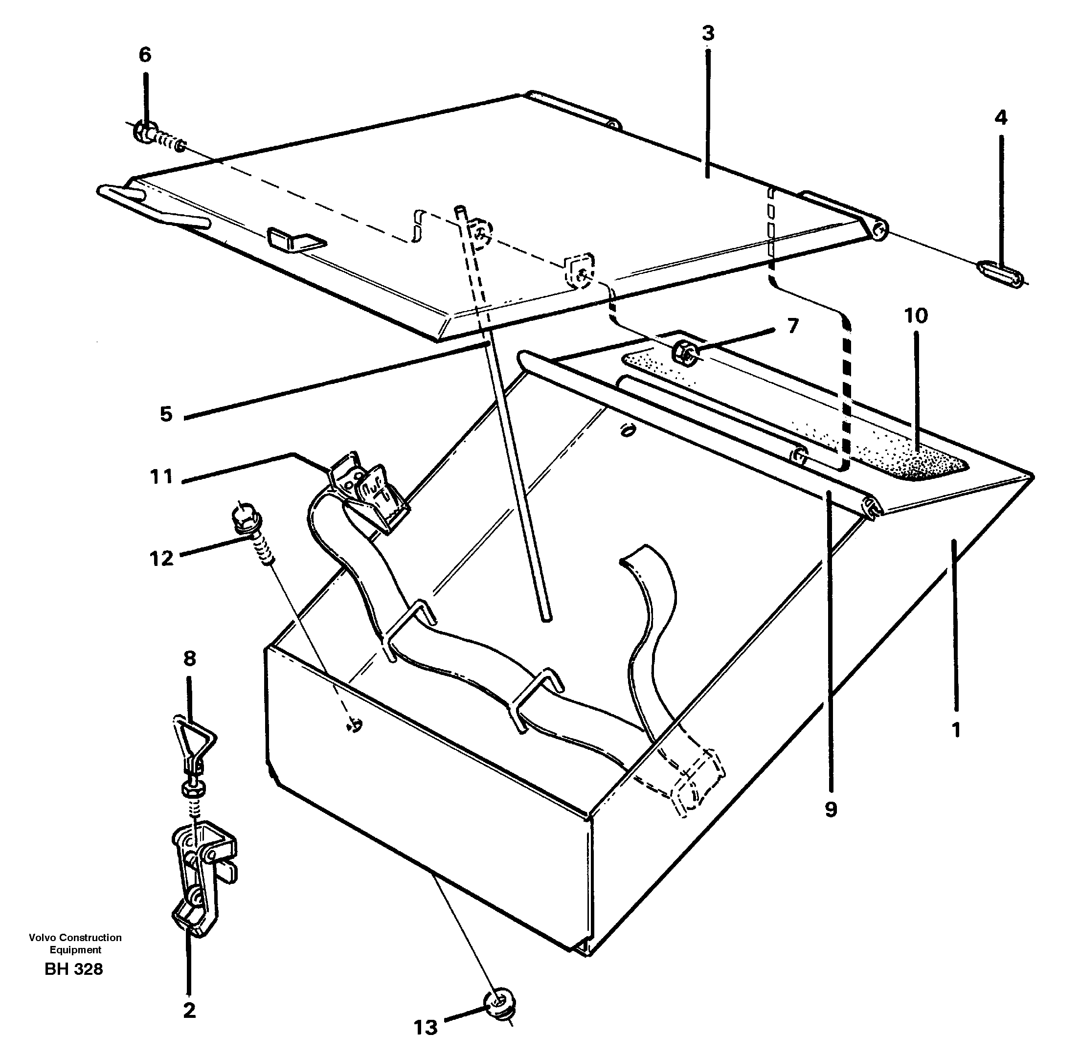 Схема запчастей Volvo A20C - 65897 Toolbox A20C VOLVO BM VOLVO BM A20C SER NO - 3051