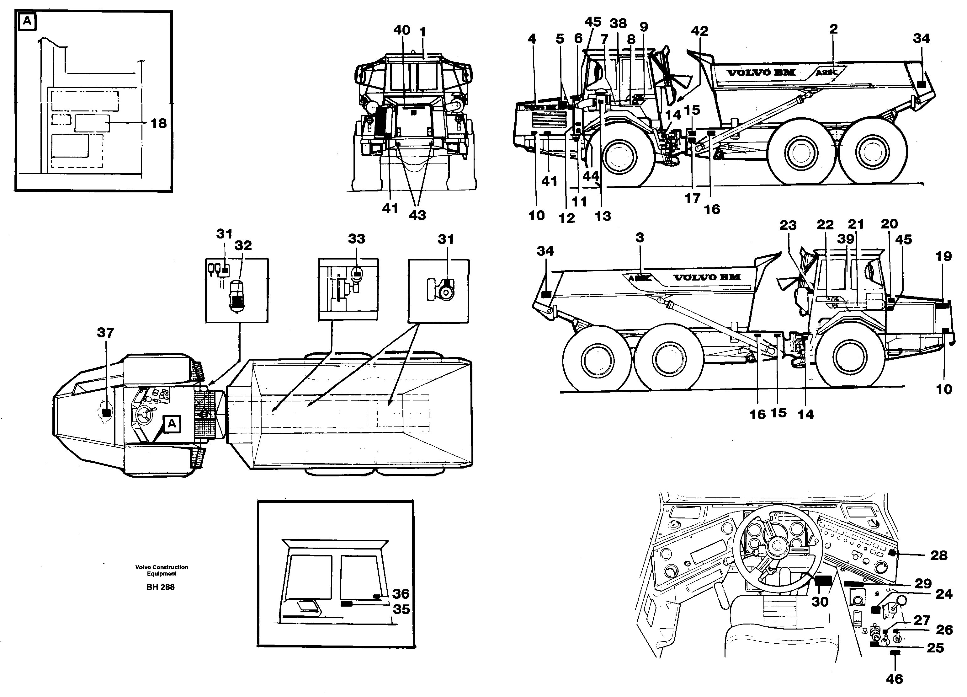 Схема запчастей Volvo A20C - 43504 Decals A20C VOLVO BM VOLVO BM A20C SER NO - 3051