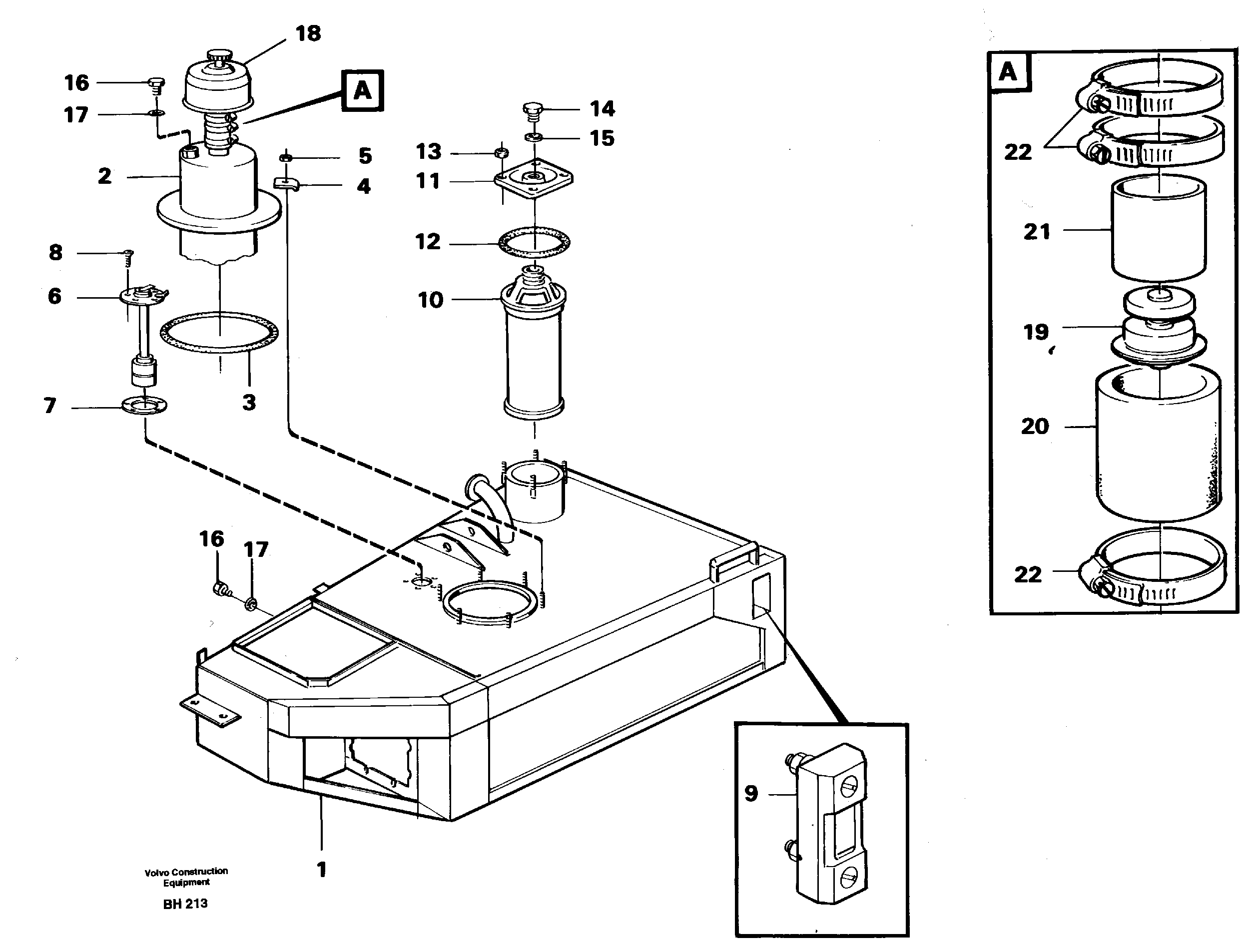 Схема запчастей Volvo A20C - 81578 Гидробак A20C VOLVO BM VOLVO BM A20C SER NO - 3051